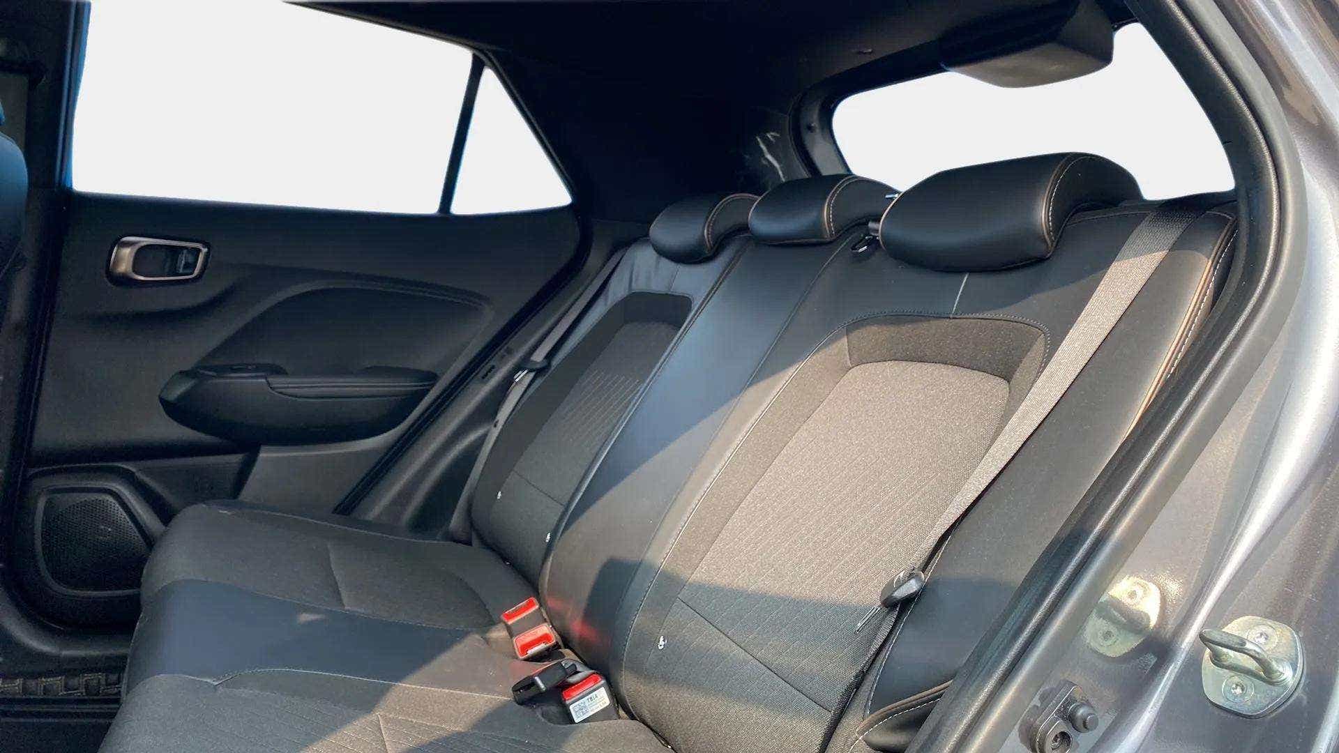 Rear seat view of a Hyundai Venue