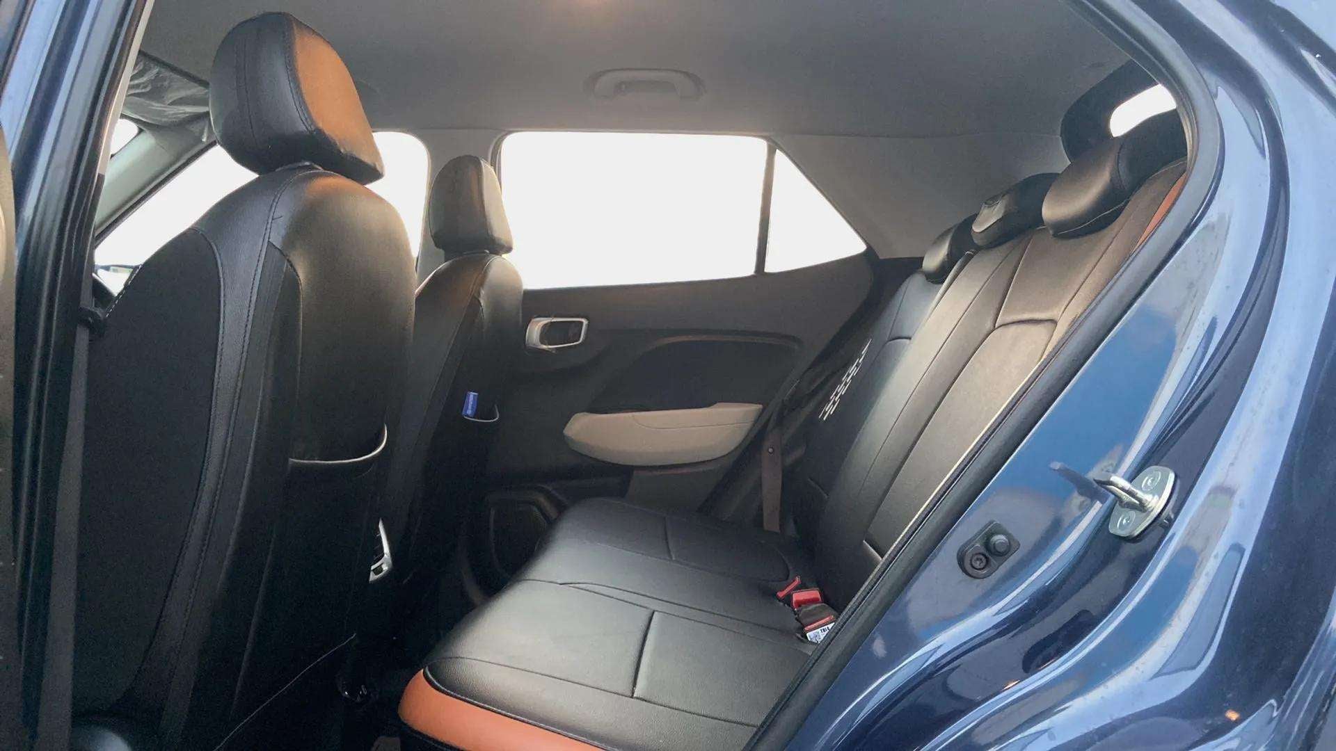 Rear seat view of a Hyundai Venue