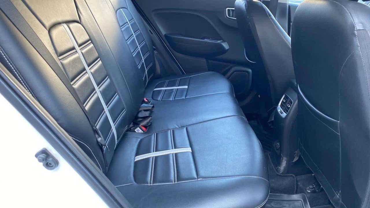 Rear seat view of a Hyundai Venue