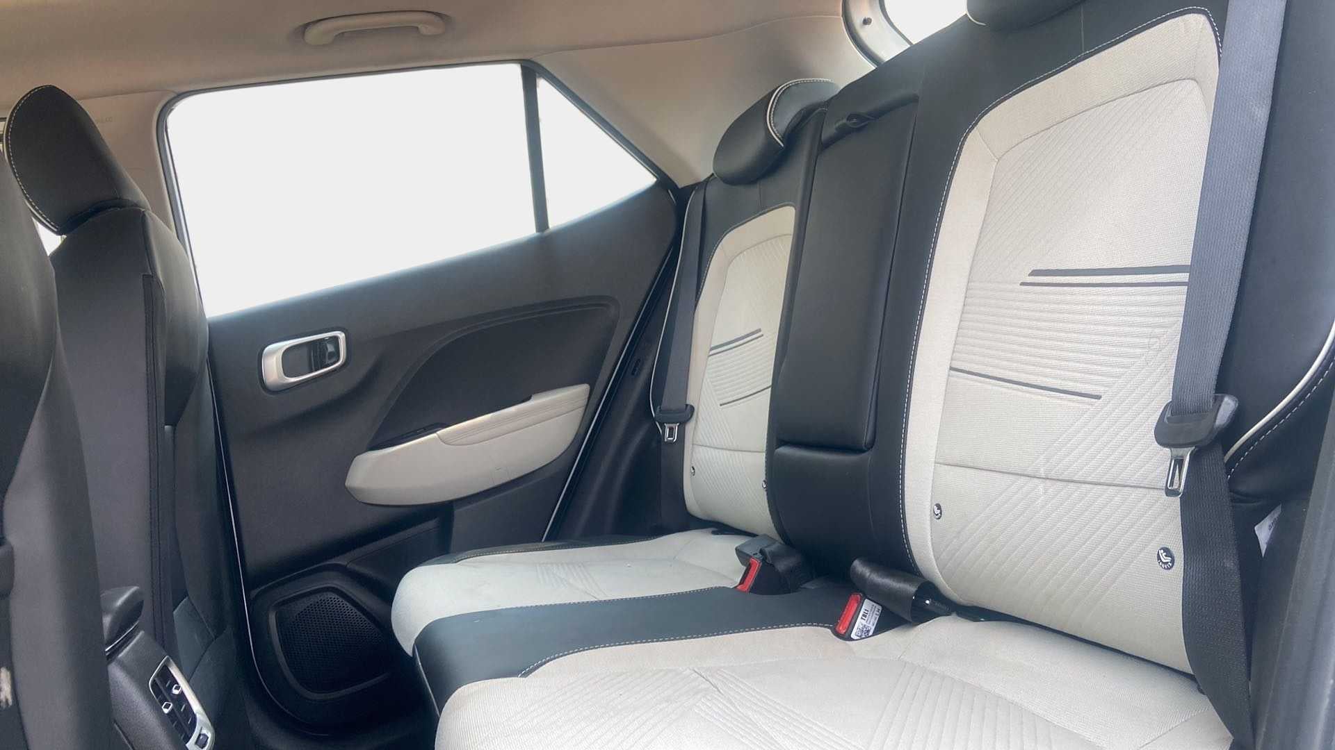 Rear seats and interior of a Hyundai Venue
