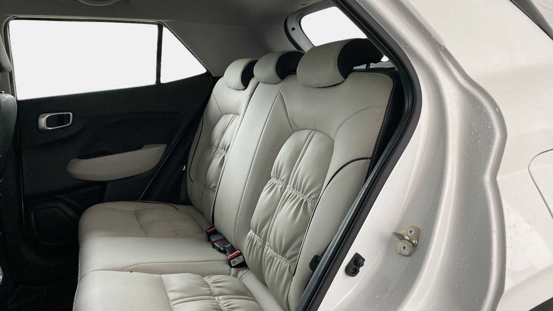 Rear seat view of a Hyundai Venue