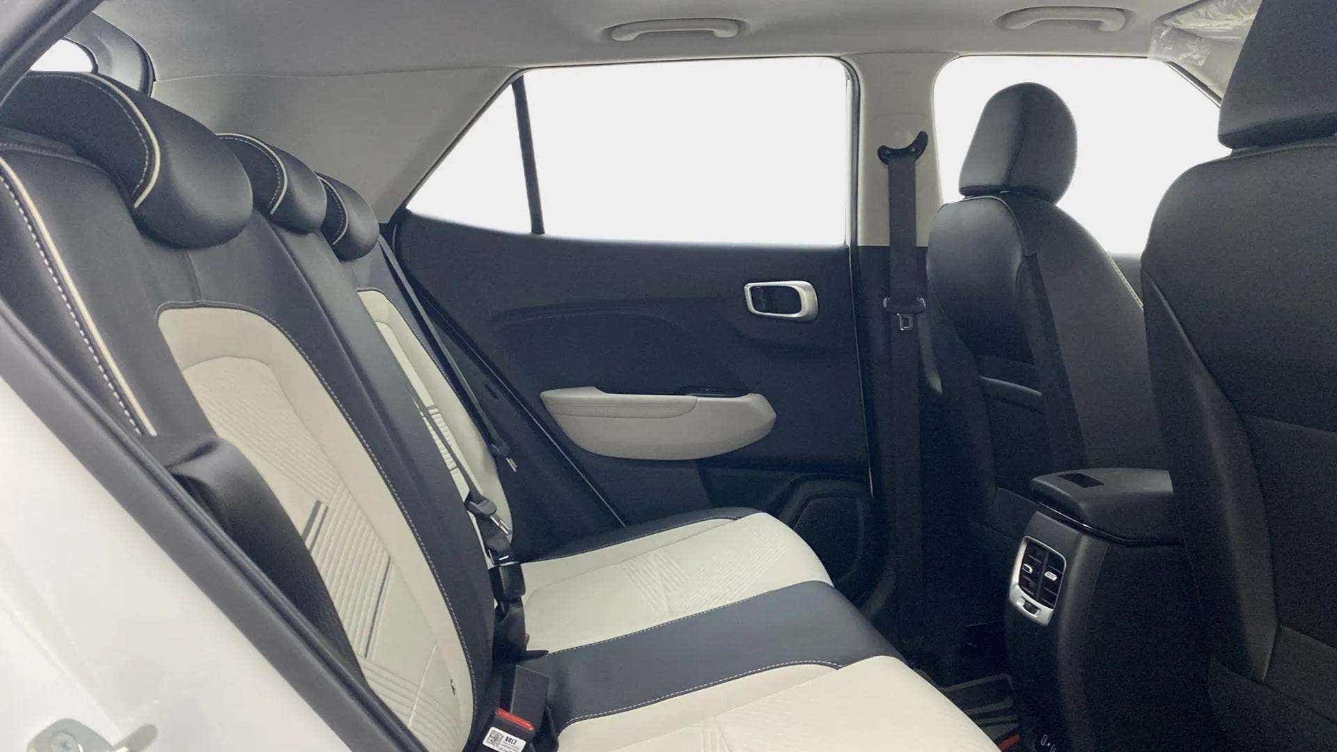 Rear seat and interior view of a Hyundai Venue