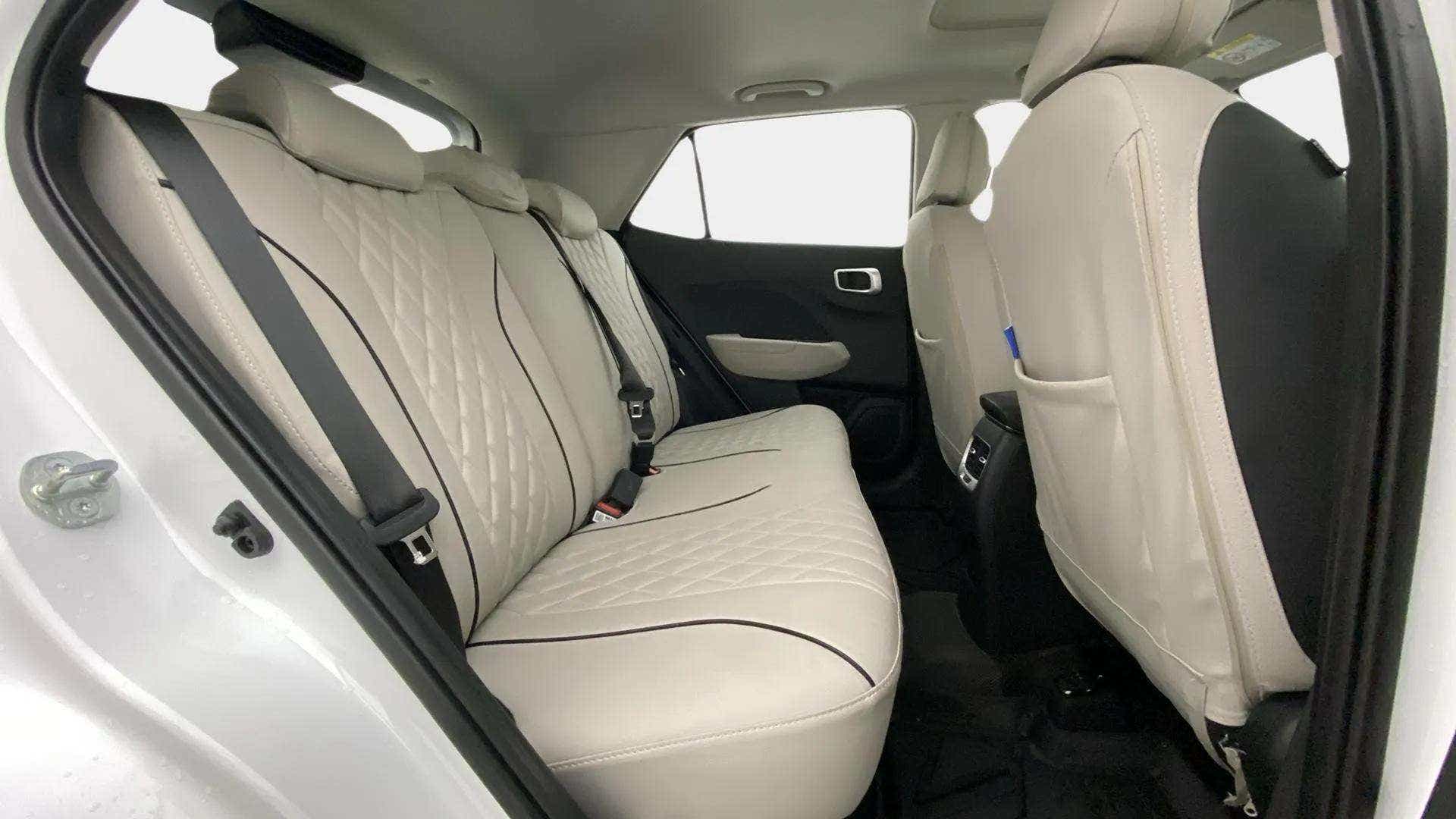 Rear seat view of a Hyundai Venue