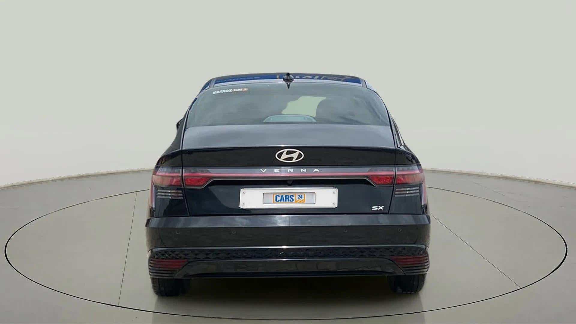 Rear view of a Hyundai Verna SX