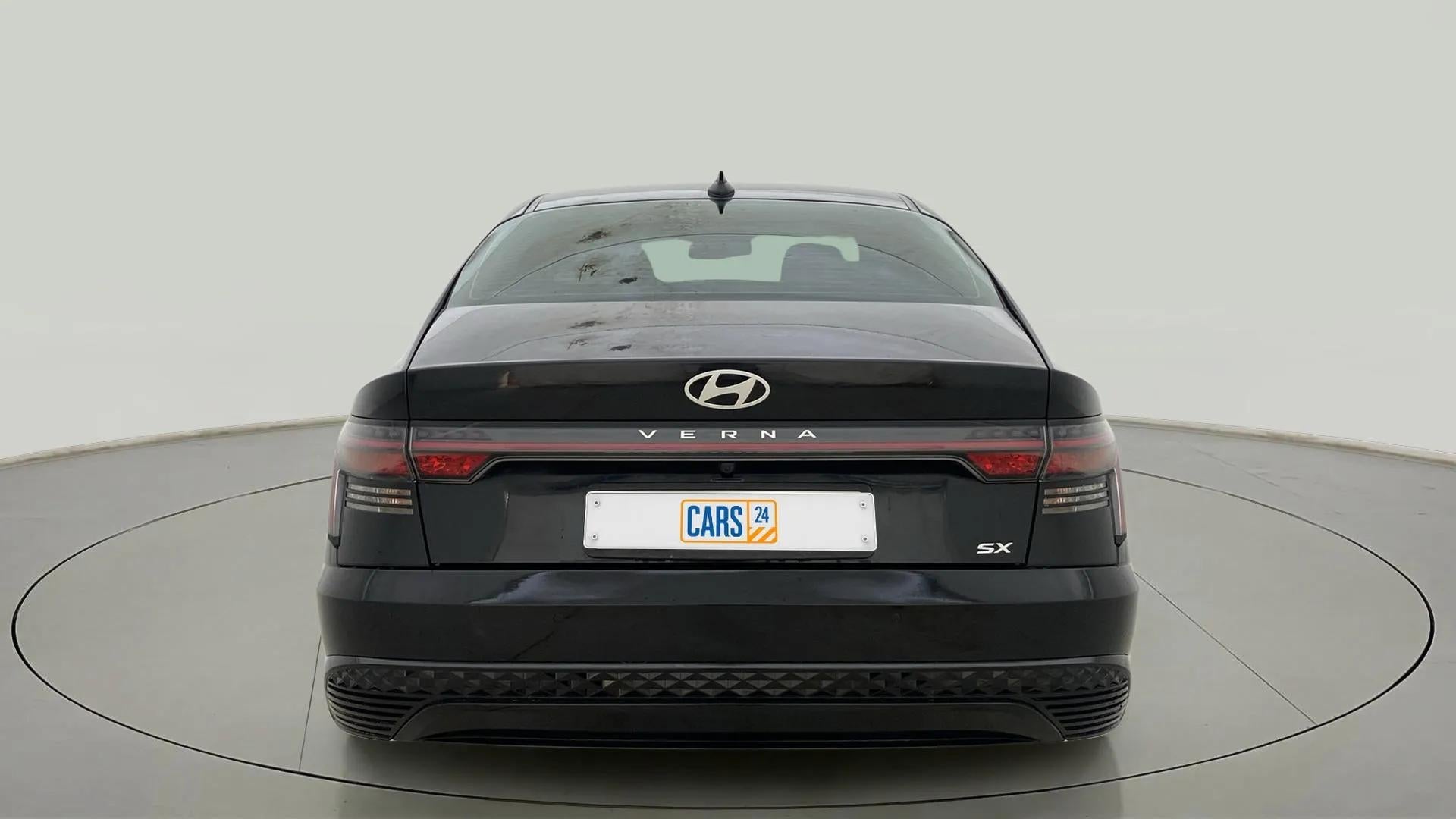 Rear view of a Hyundai Verna SX