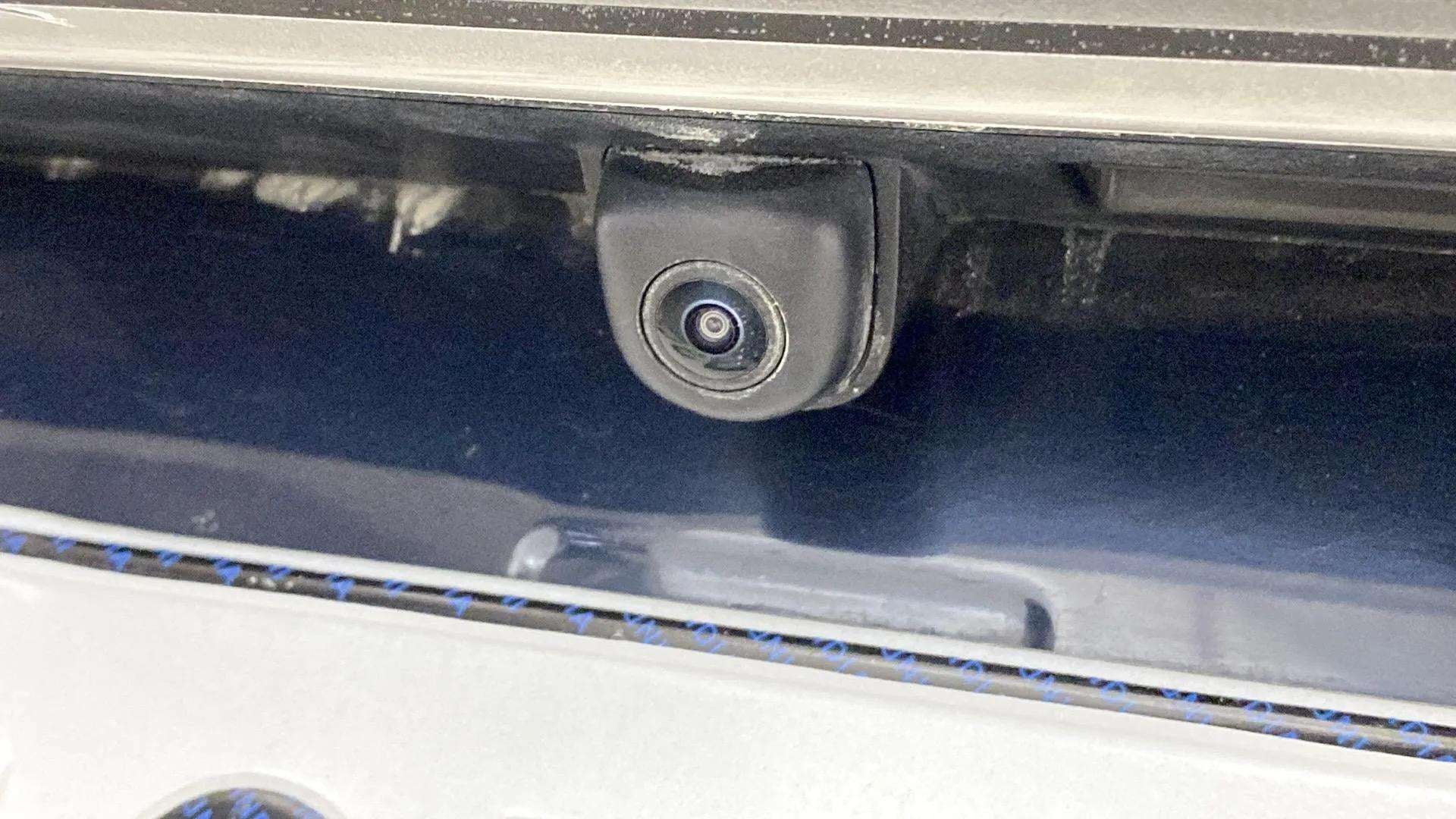 Close-up of the rearview camera of a Hyundai Verna