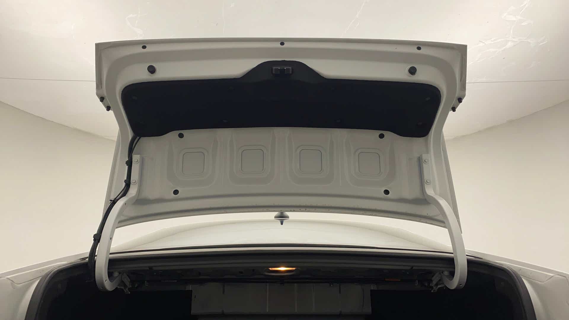 Opened trunk view of a Hyundai Verna