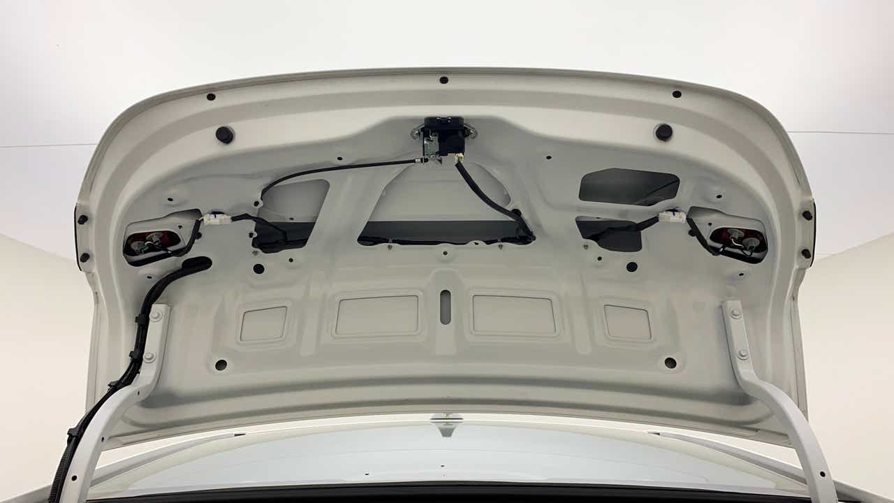 Inside trunk lid of a Hyundai Verna