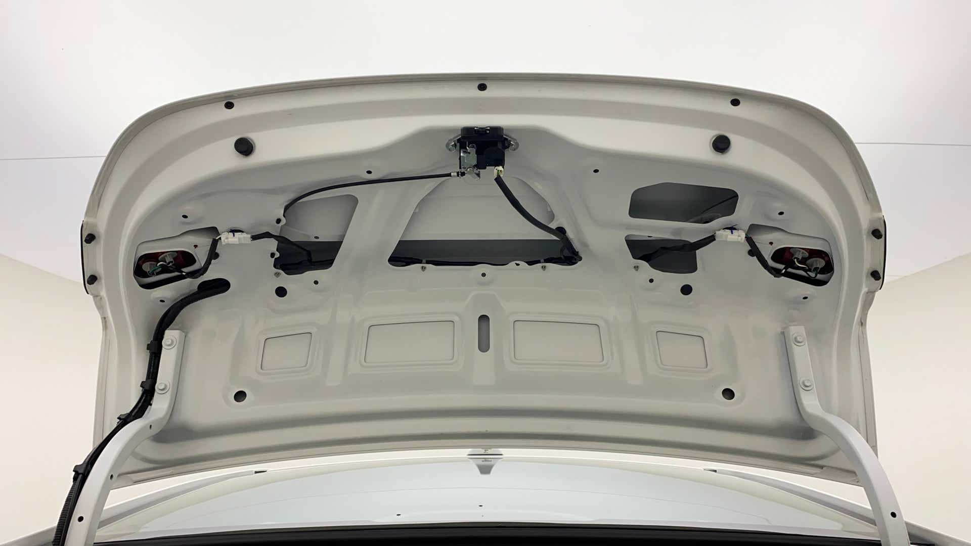 Inside trunk lid of a Hyundai Verna