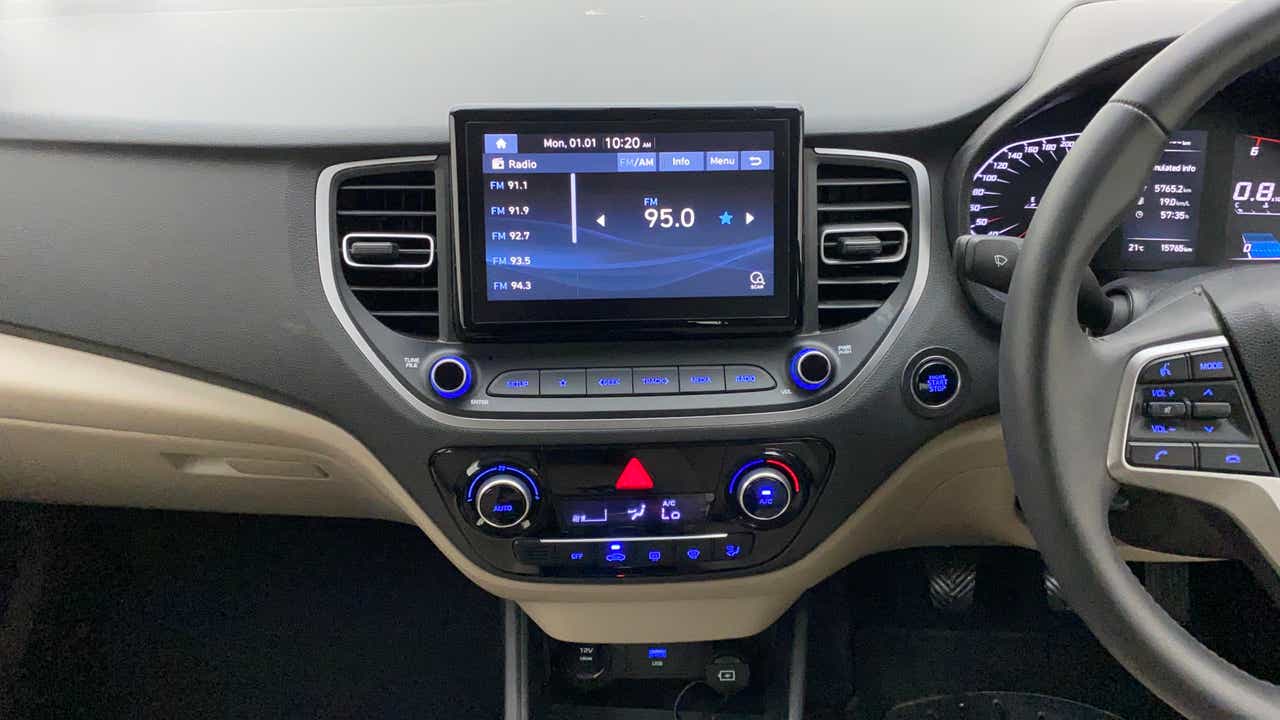 Interior dashboard of a Hyundai Verna