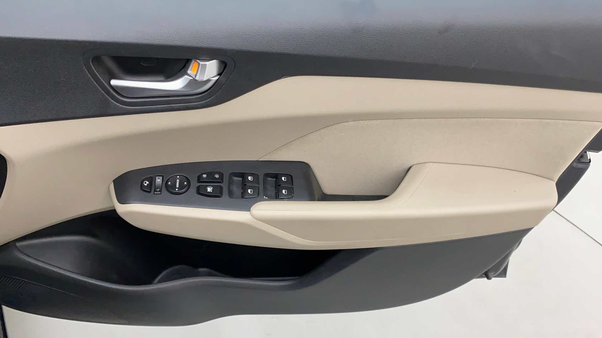 Interior door panel of a Hyundai Verna