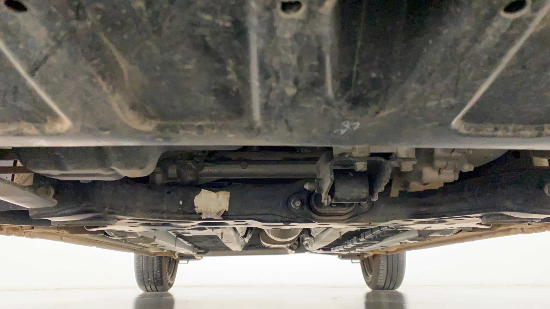 Underbody view of a Hyundai Verna