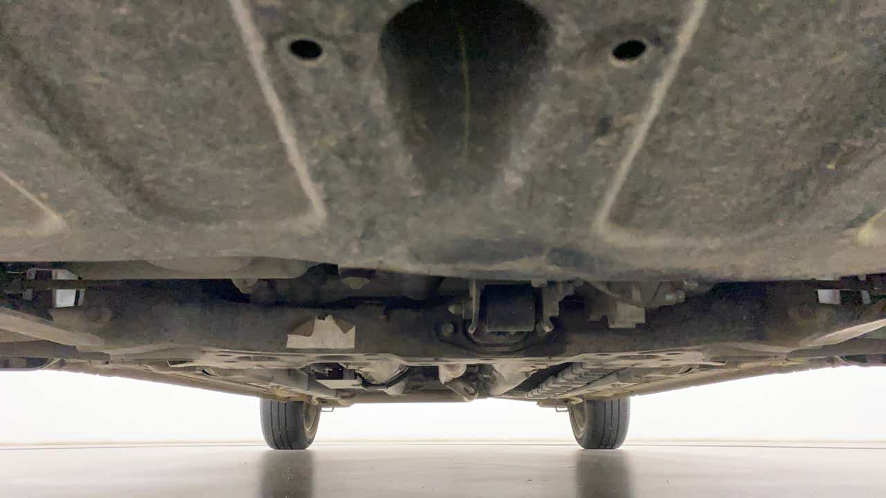 Undercarriage view of a Hyundai Verna