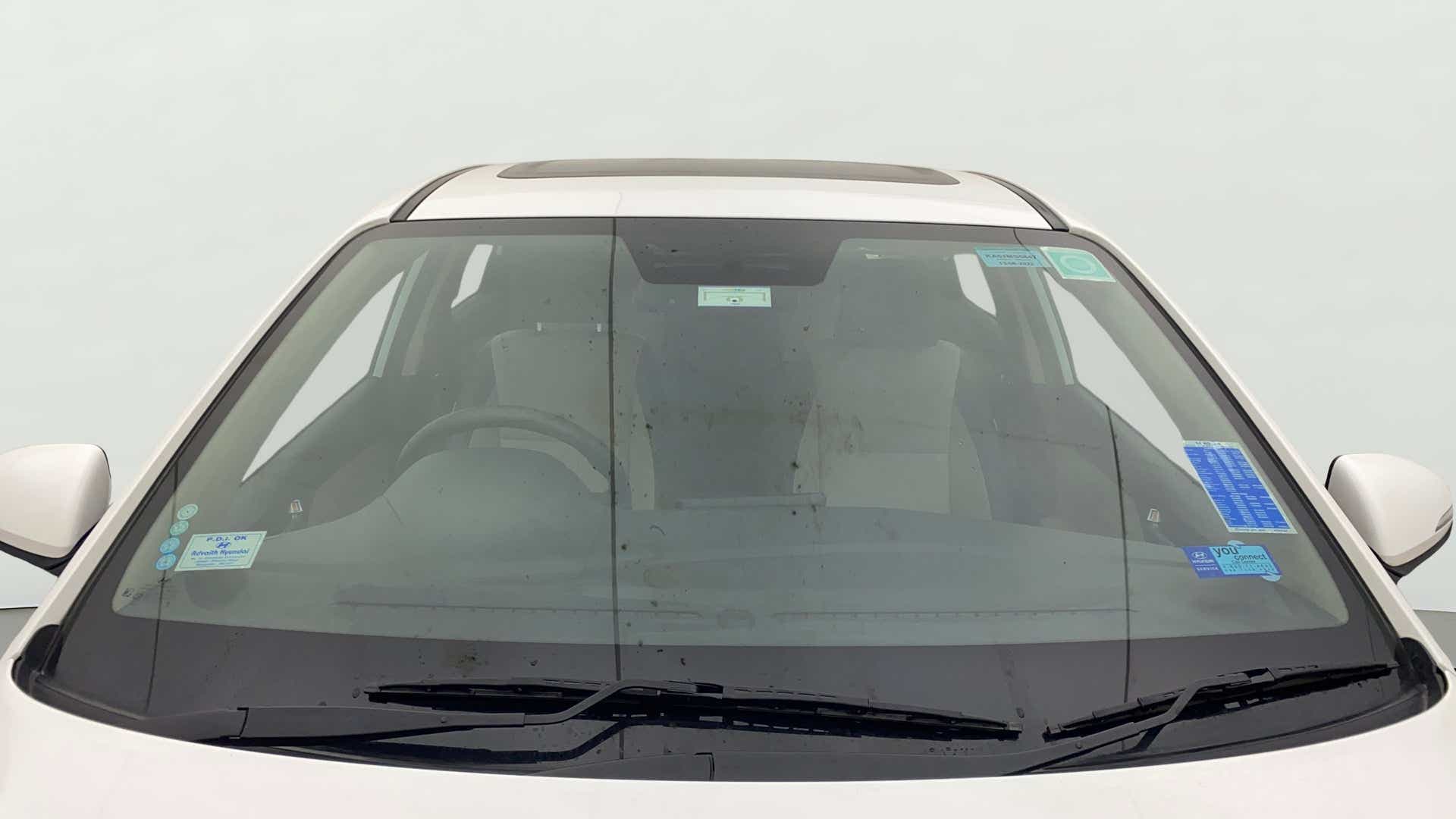 Front windshield view of a Hyundai Verna