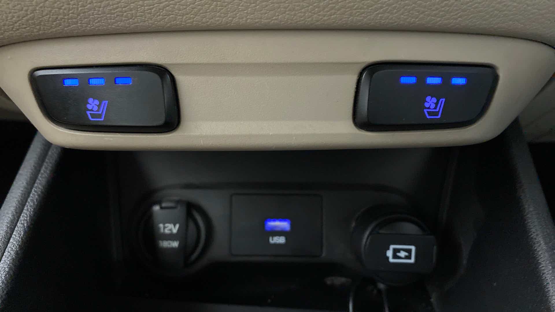 Center console controls of a Hyundai Verna