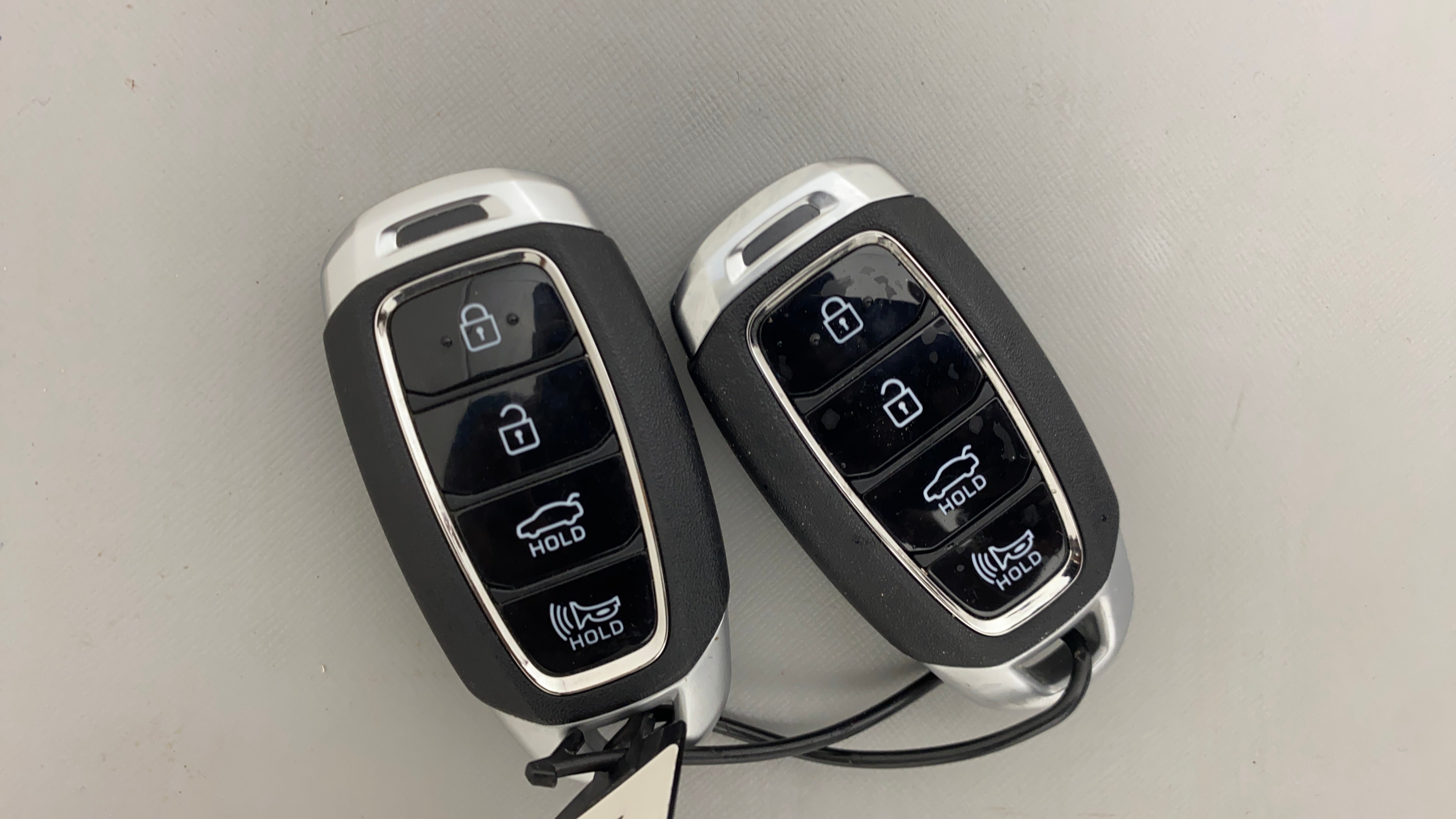 Car key fobs of a Hyundai Verna