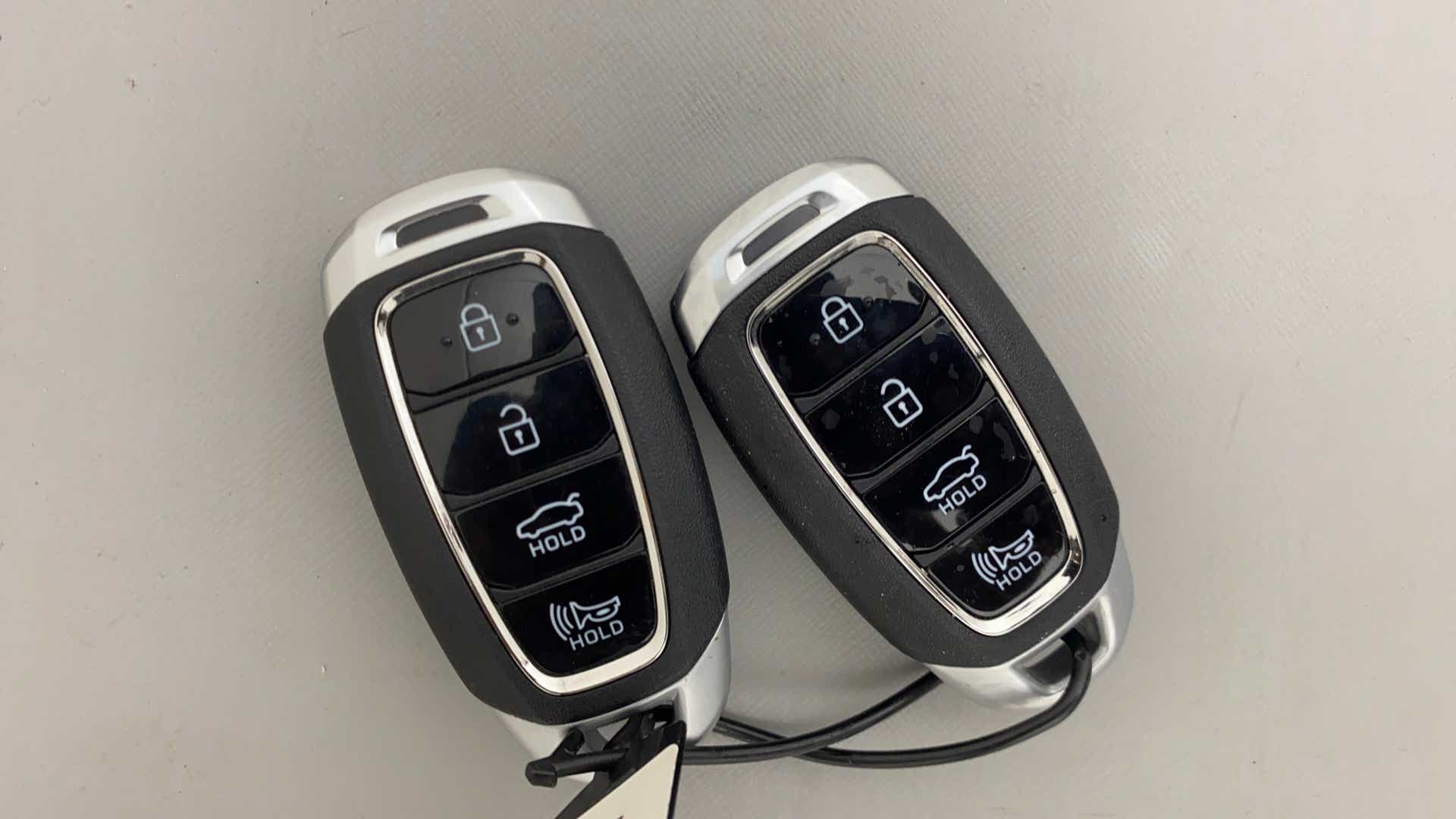 Car key fobs of a Hyundai Verna