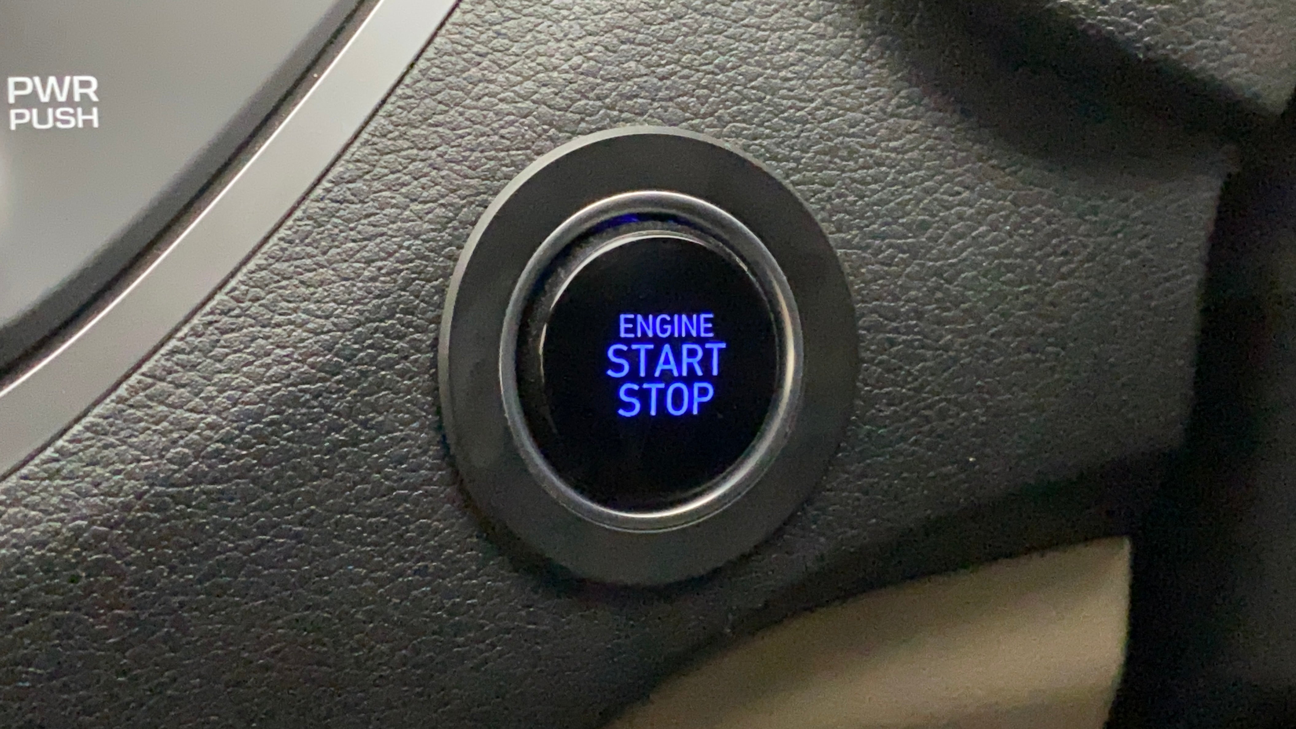 Engine start stop button of a Hyundai Verna