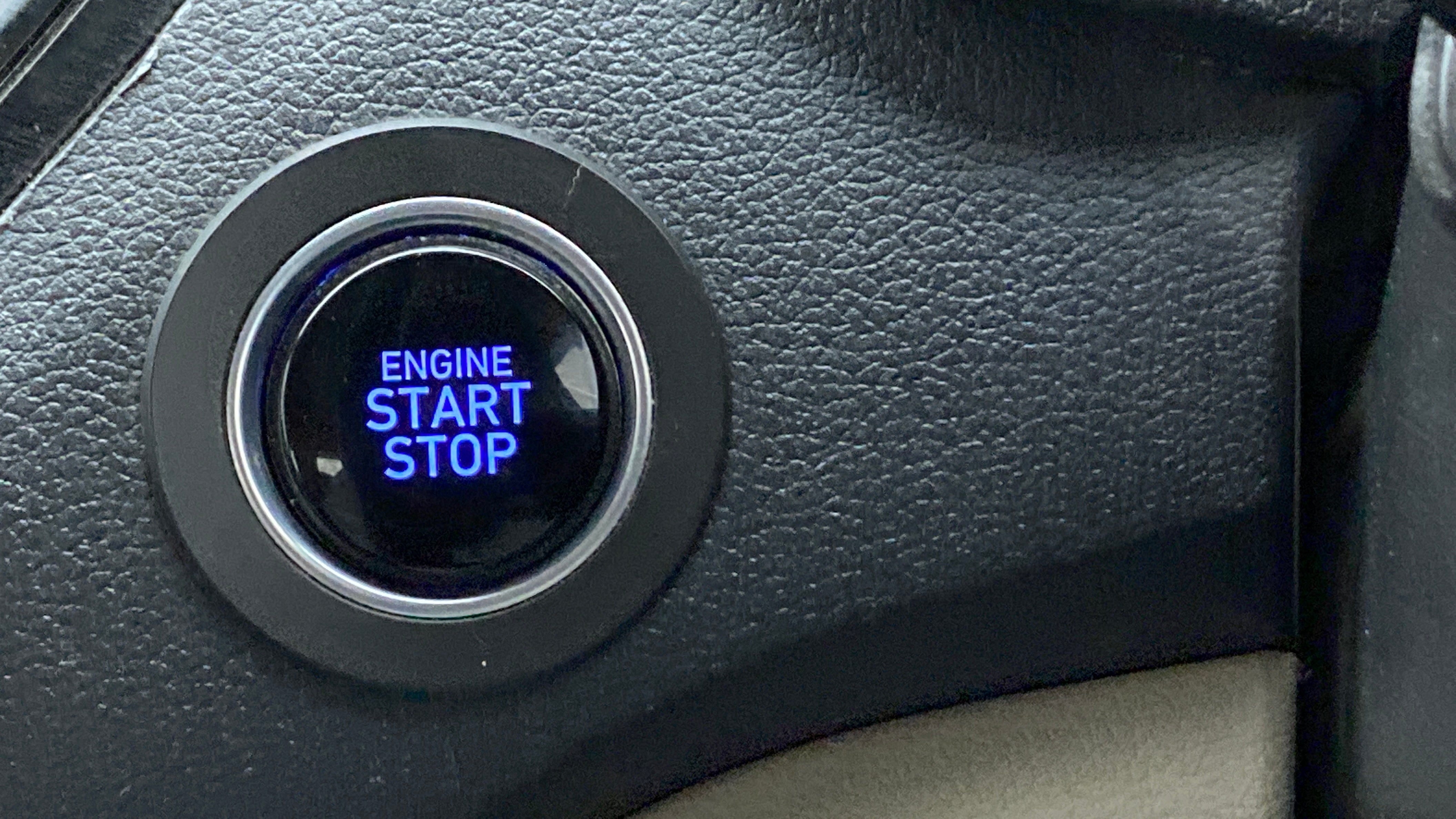 Engine start stop button of a Hyundai Verna