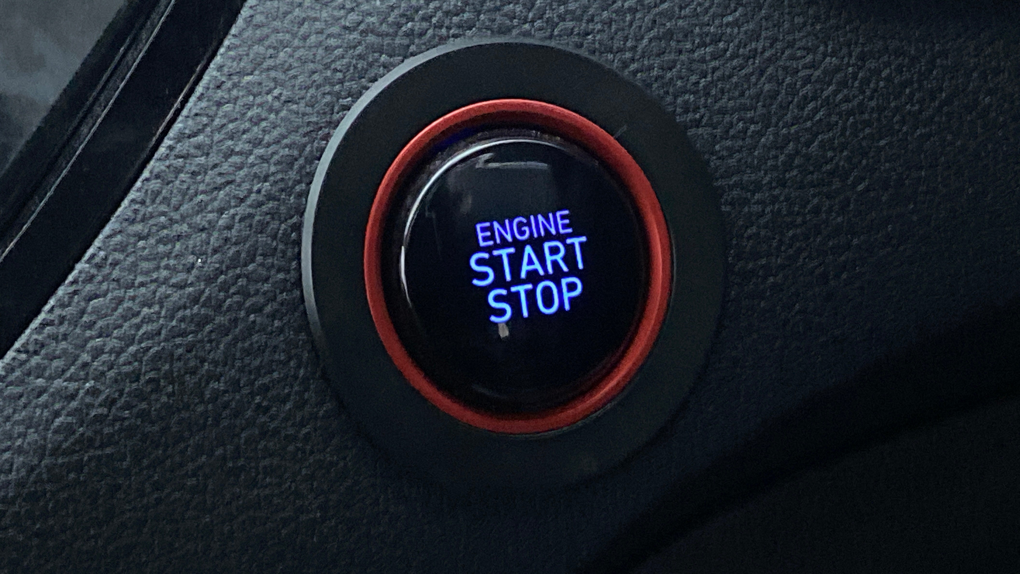 Engine start stop button of a Hyundai Verna