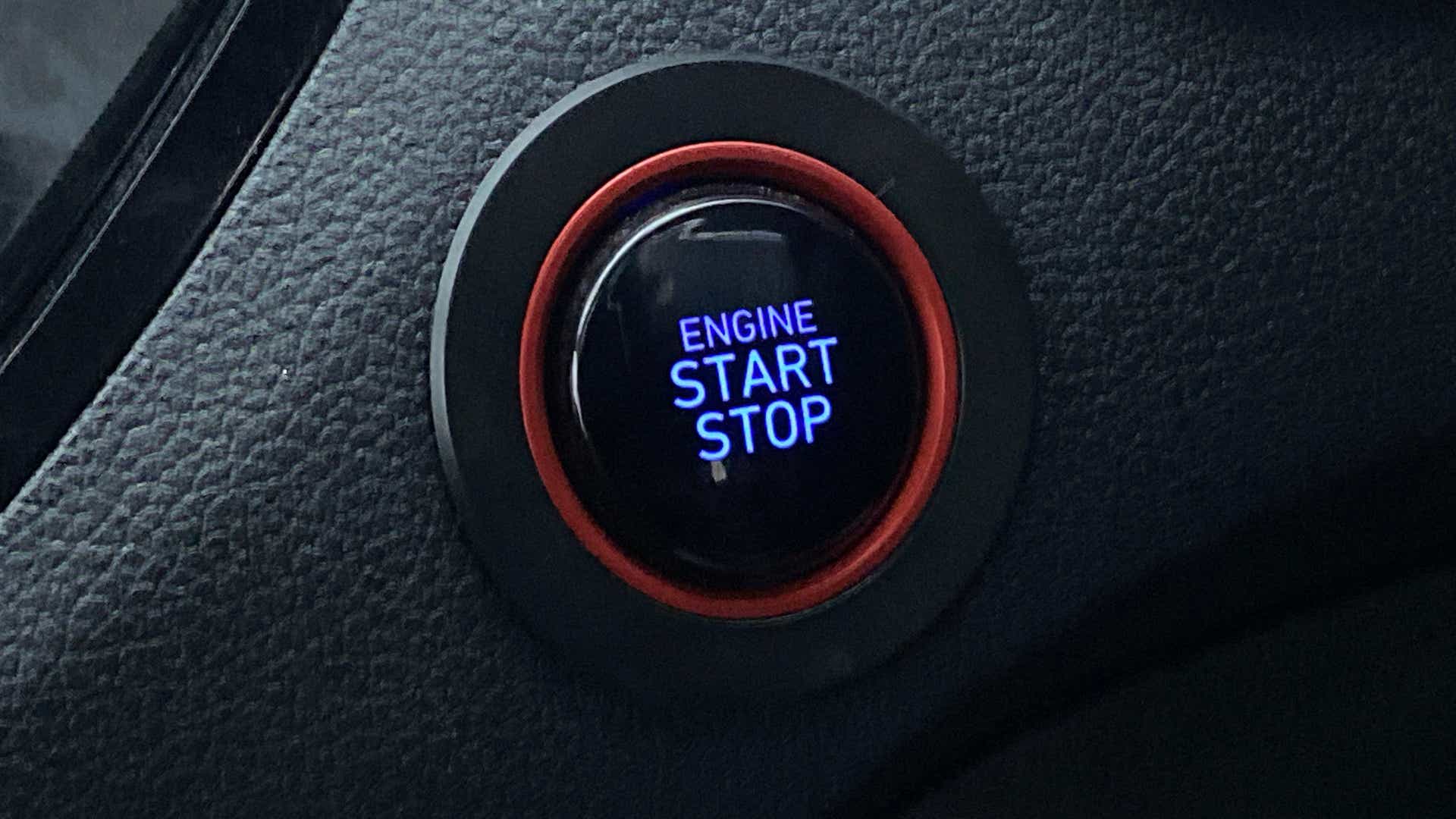 Engine start stop button of a Hyundai Verna