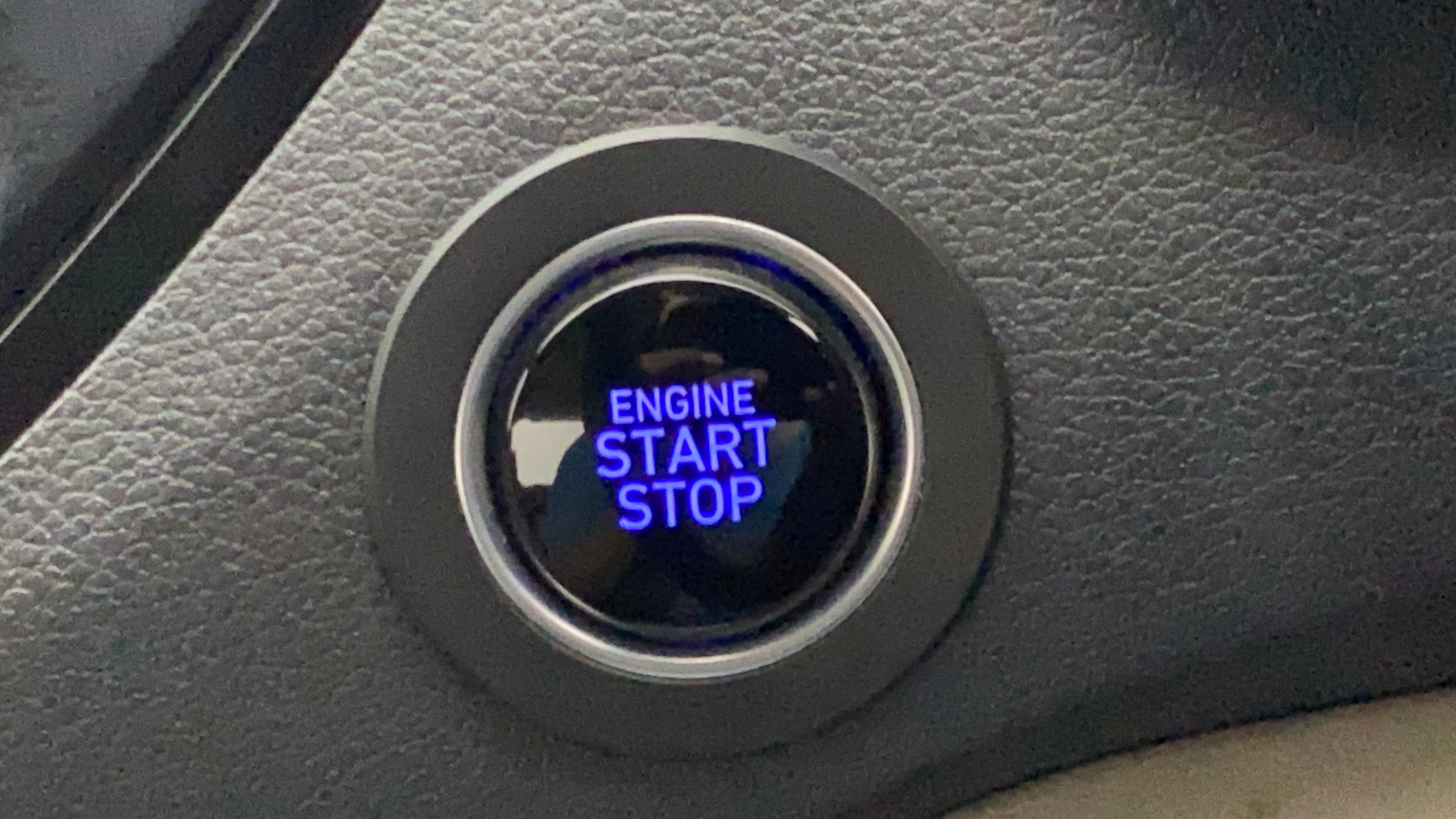 Engine start stop button of a Hyundai Verna