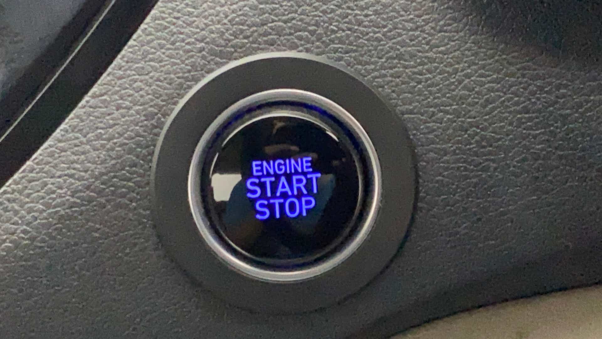 Engine start stop button of a Hyundai Verna