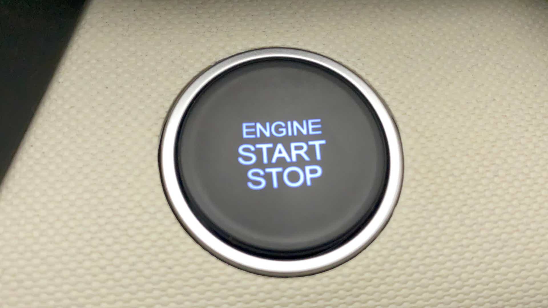Engine start stop button of a Hyundai Verna