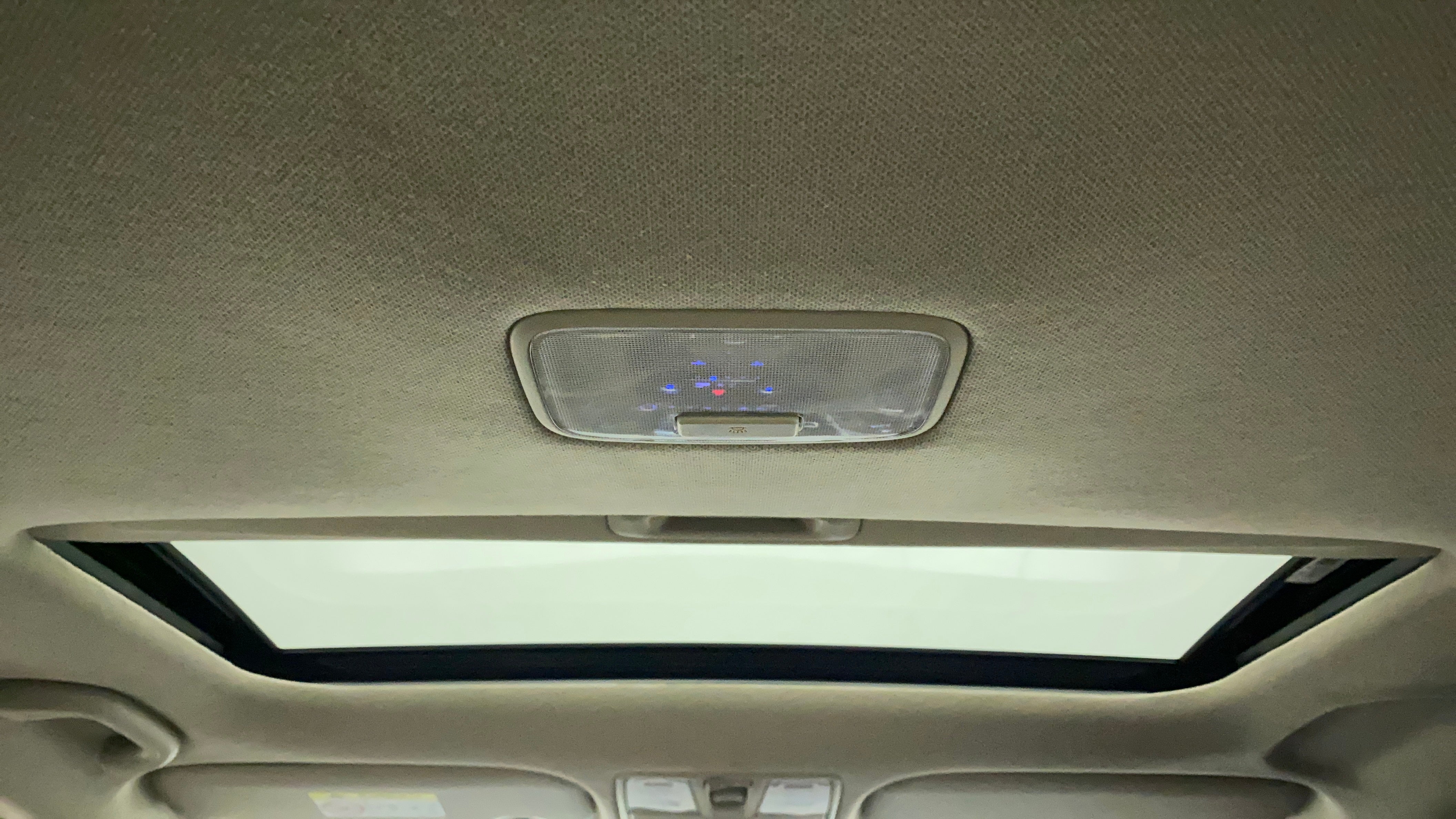 Sunroof and cabin lights view of a Hyundai Verna