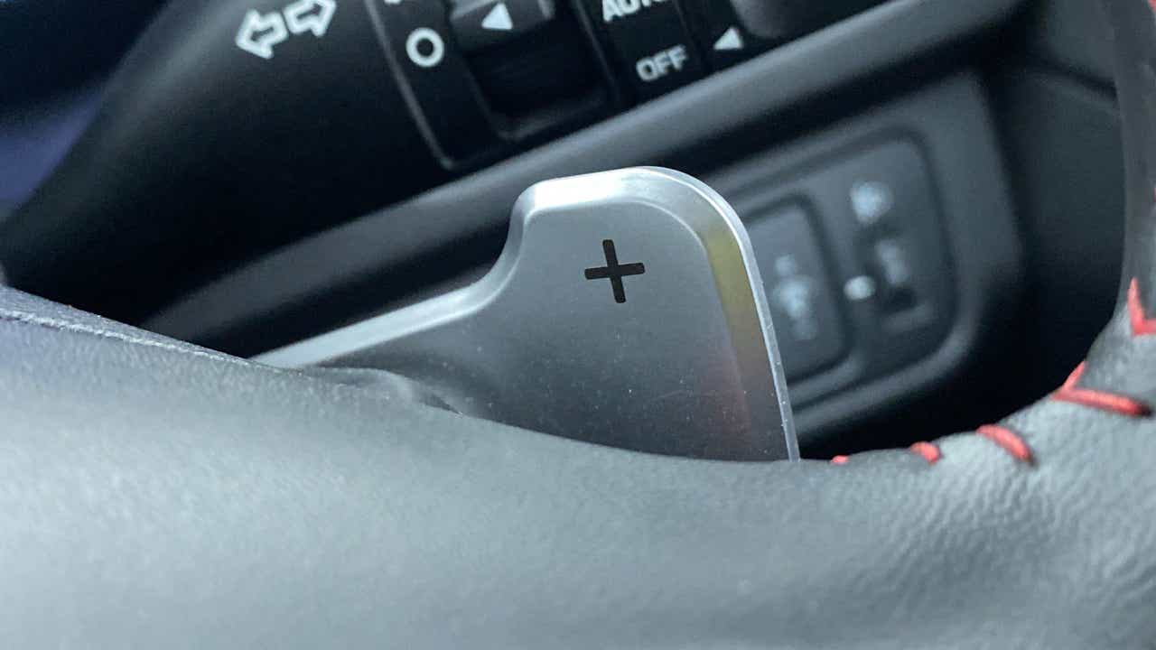 Paddle shifter close-up of a Hyundai Verna