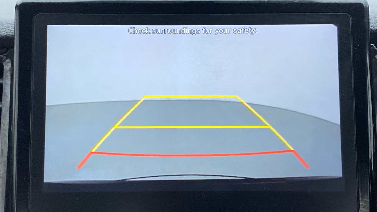 Rear view camera screen of a Hyundai Verna