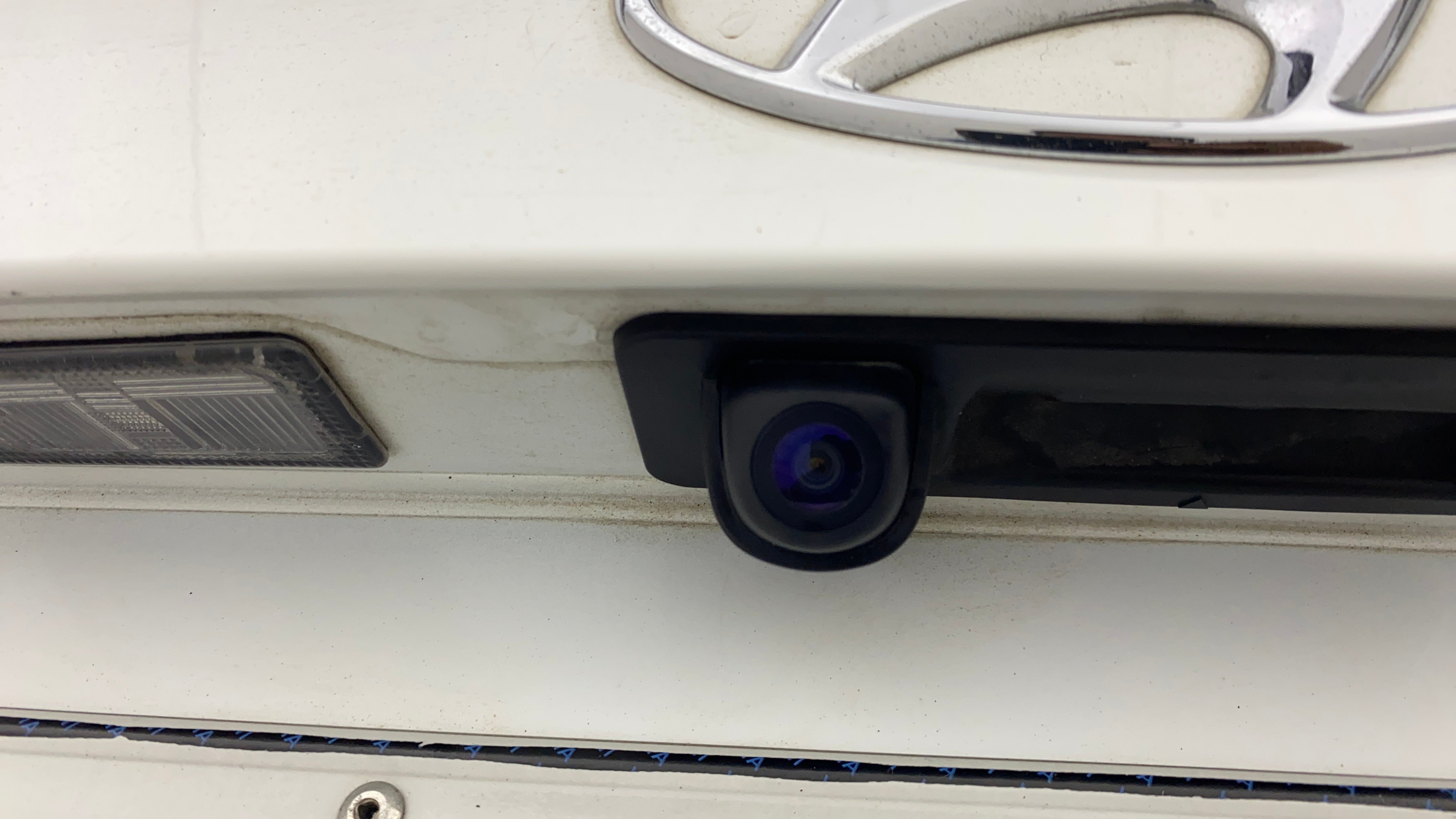 Rear camera close-up of a Hyundai Verna