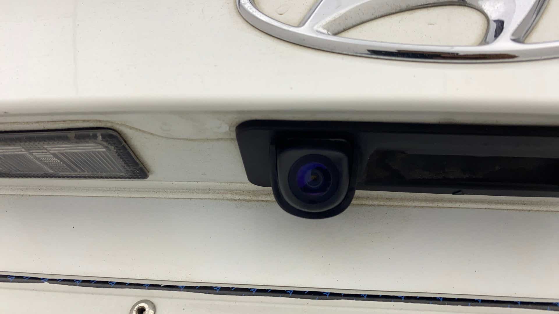 Rear camera close-up of a Hyundai Verna