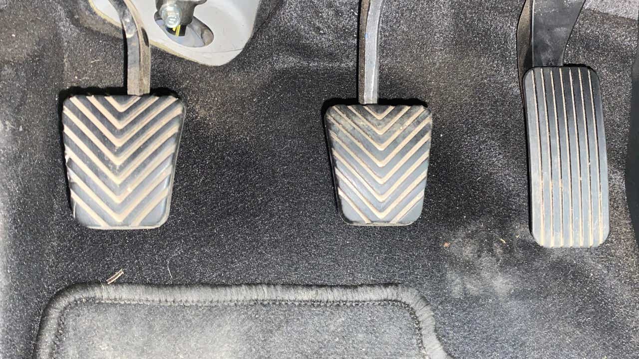 Foot pedals of a Hyundai Verna