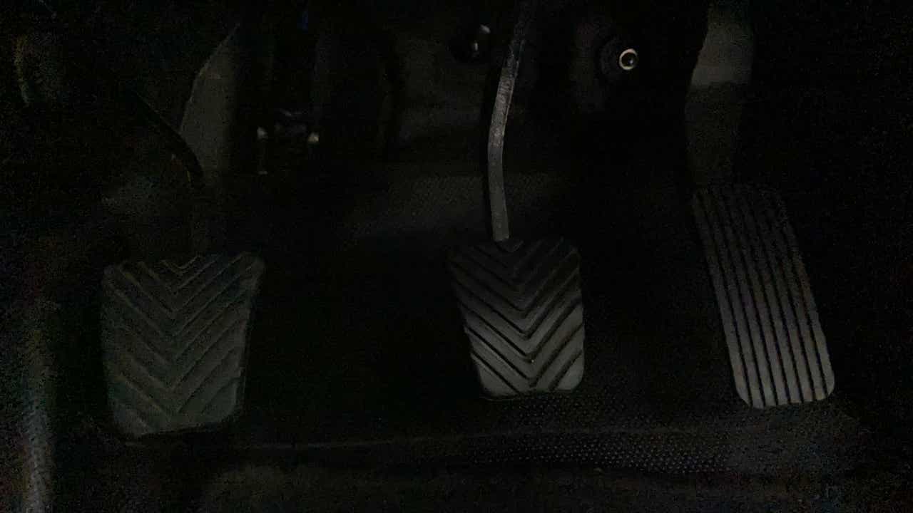Foot pedals area of a Hyundai Verna