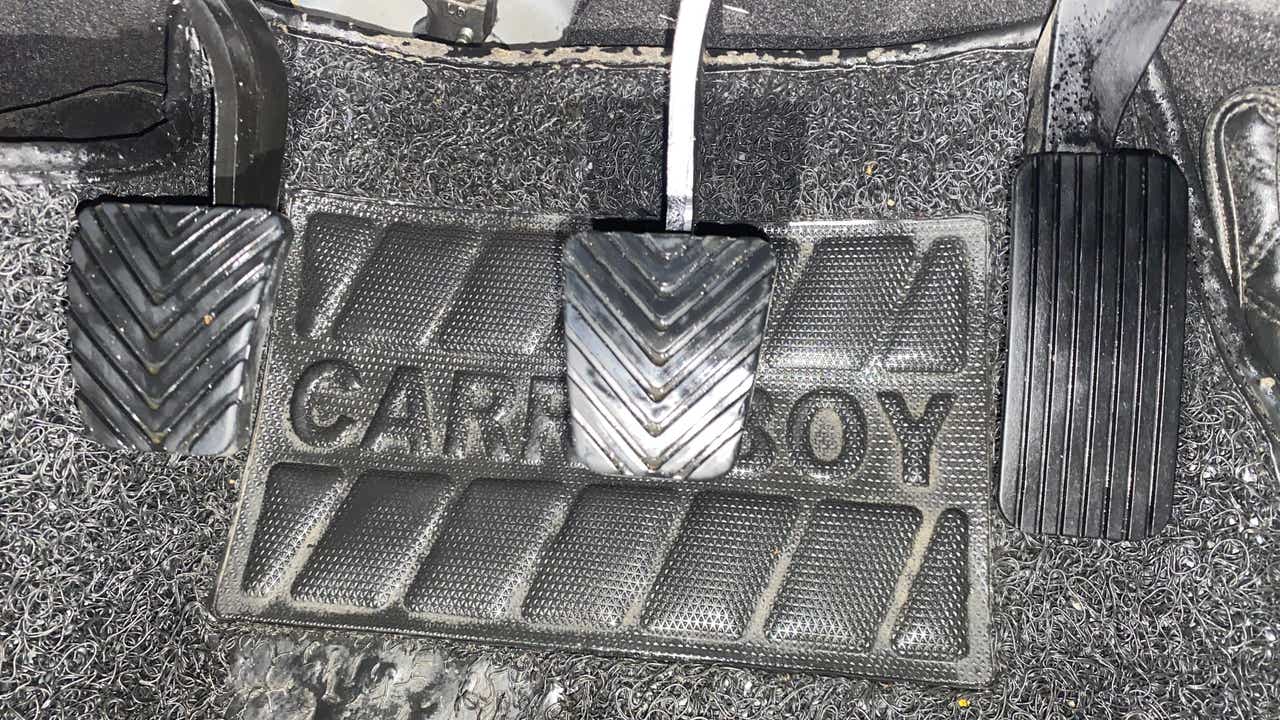 Foot pedals of a Hyundai Verna