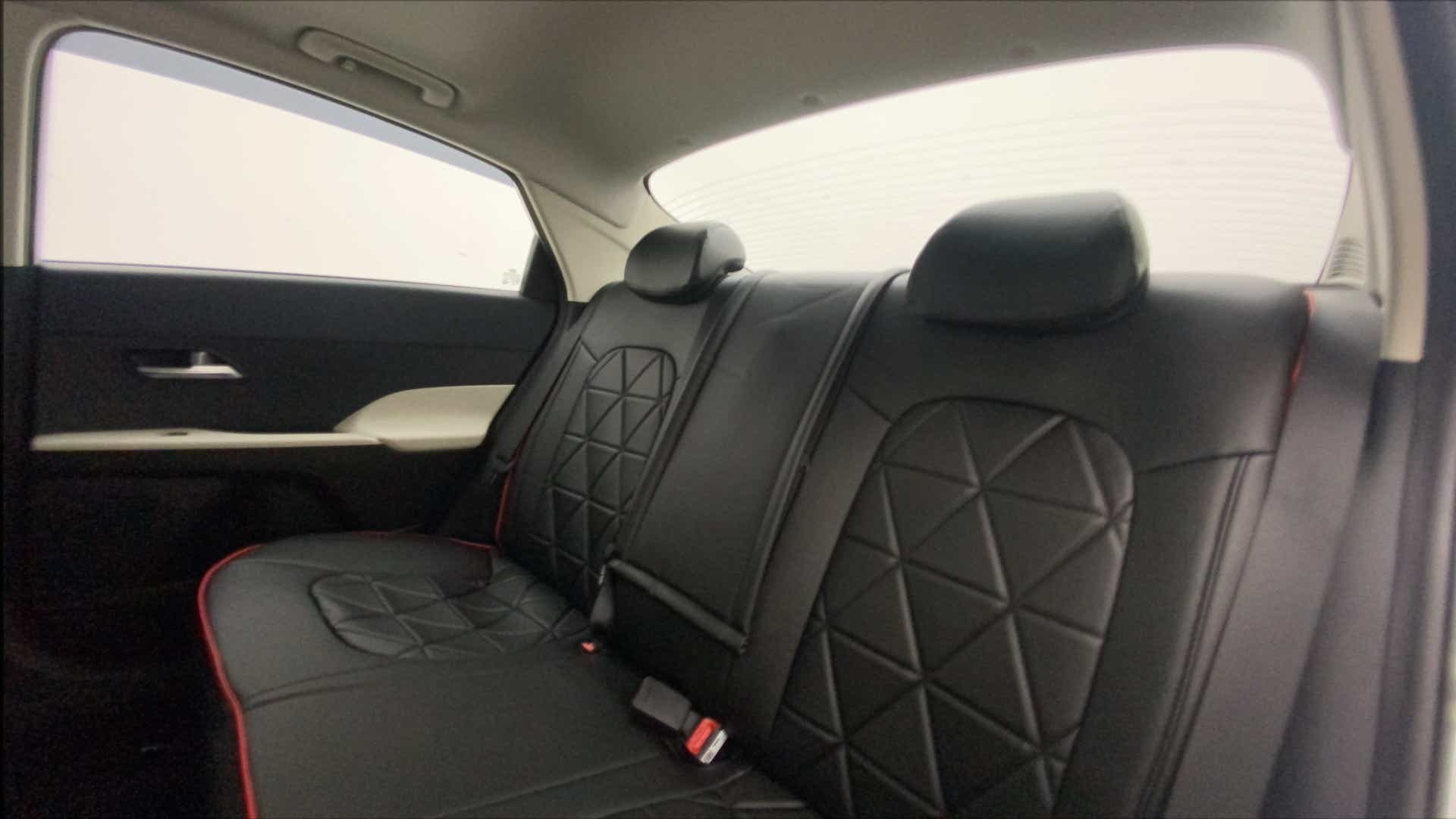 Rear seat view of a Hyundai Verna