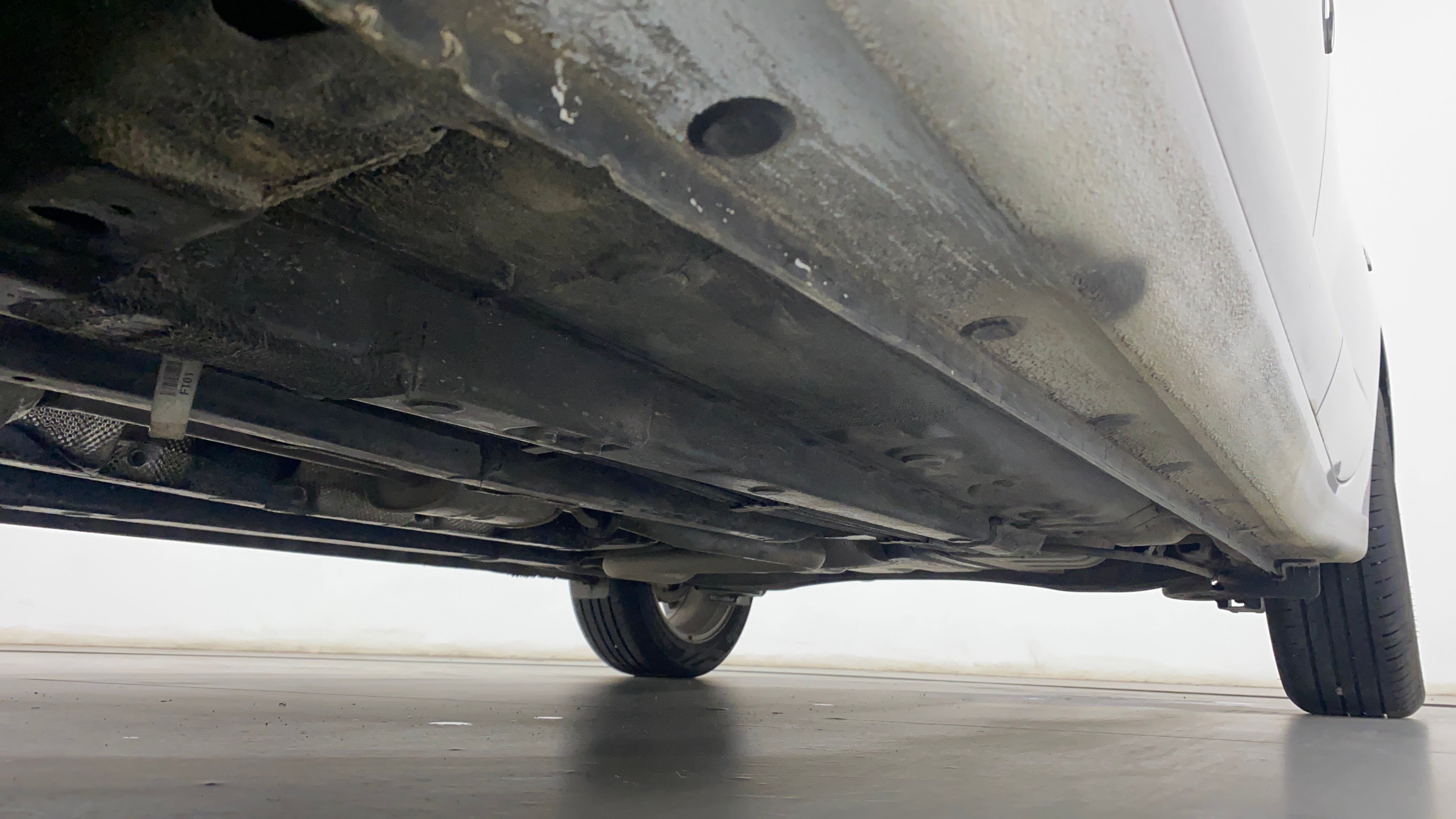 Underside view of a Hyundai Verna