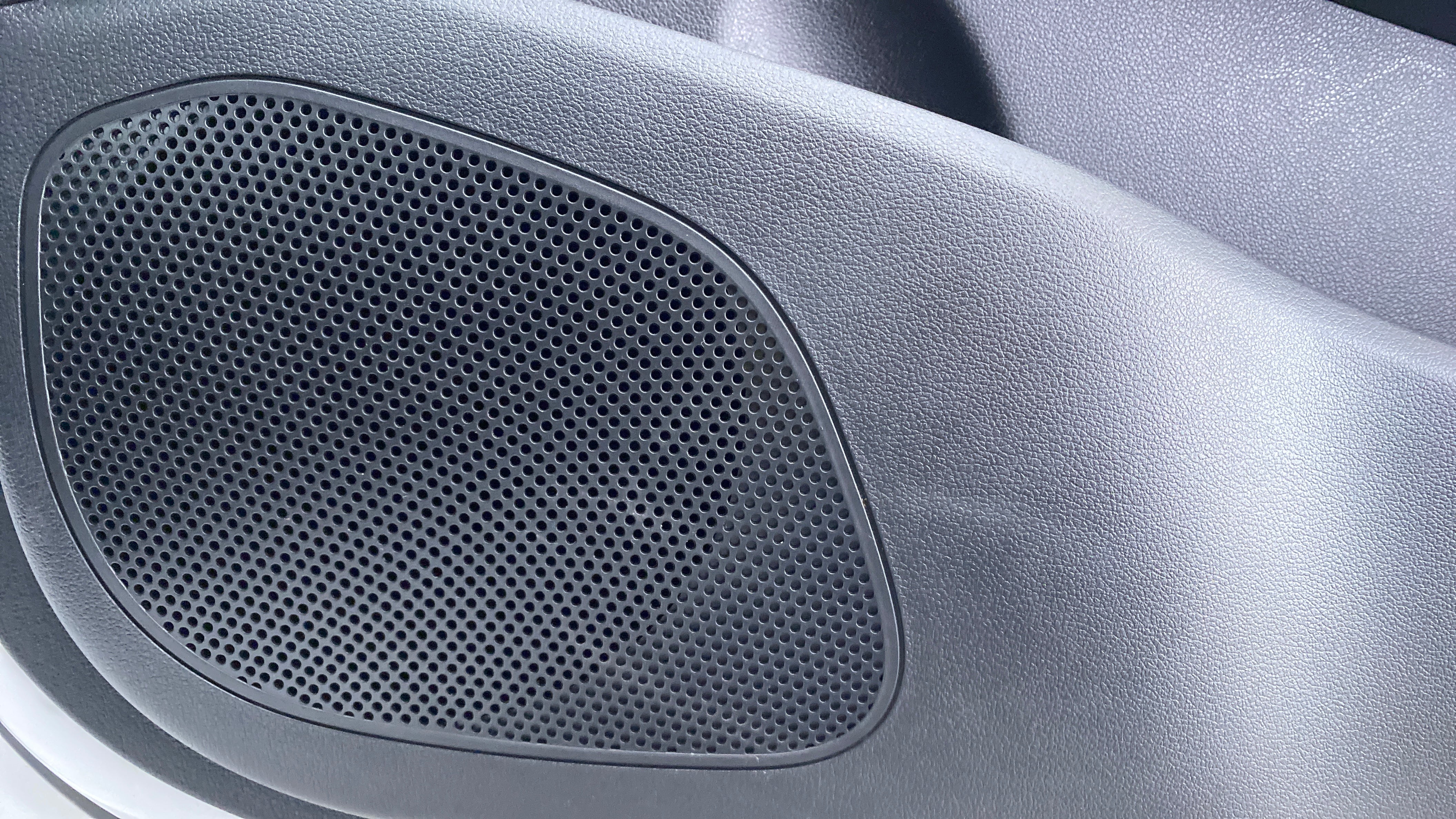 Close-up of the speaker grille in a Hyundai Verna