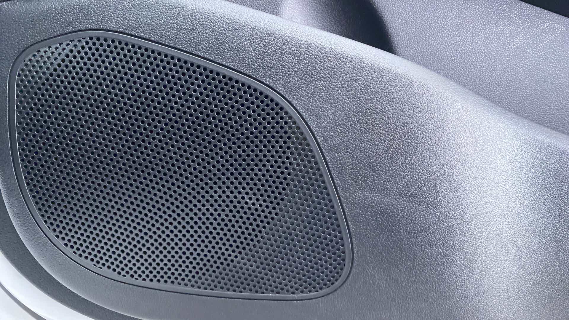 Close-up of the speaker grille in a Hyundai Verna