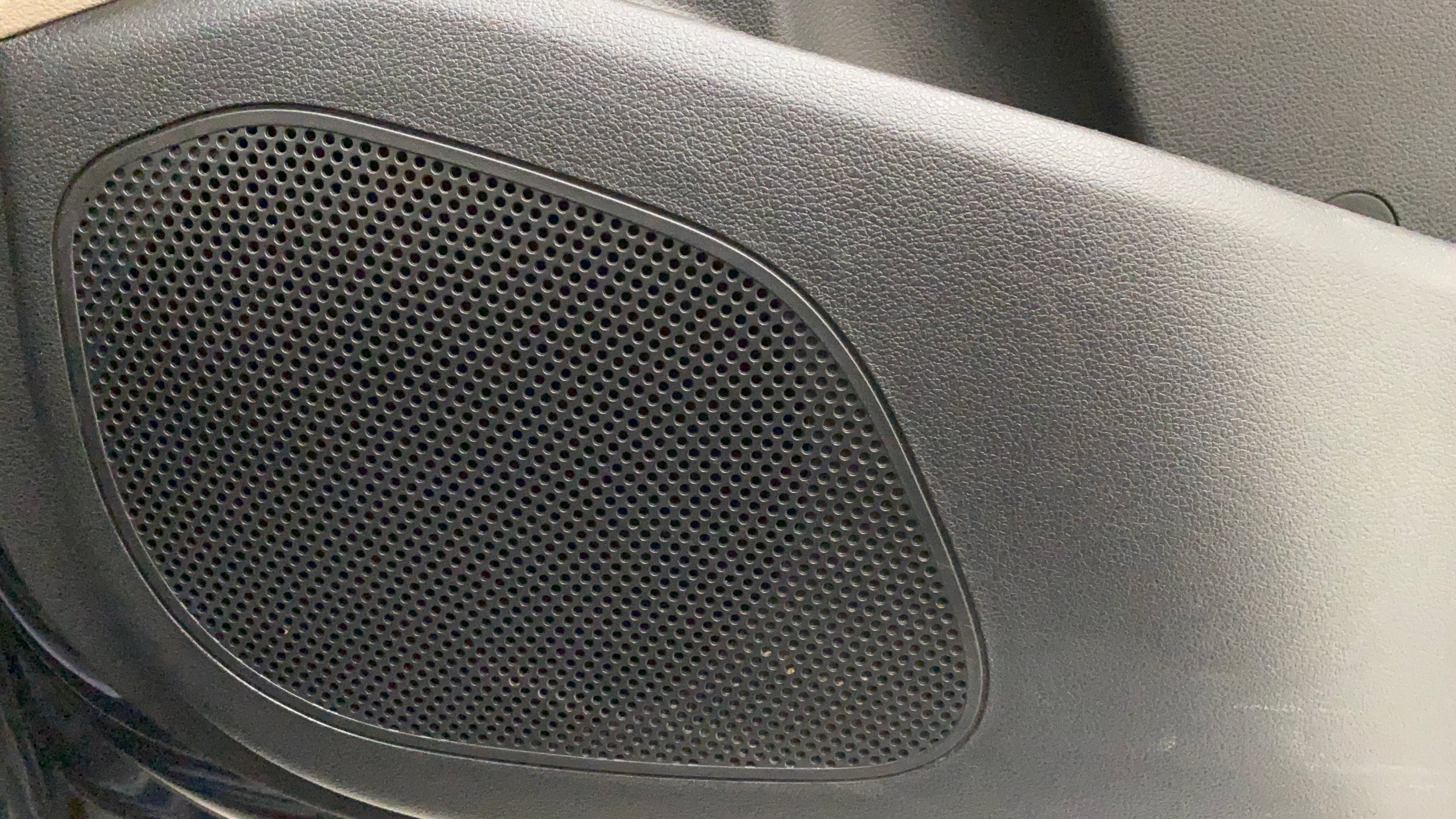 Close-up of a speaker grille in a Hyundai Verna