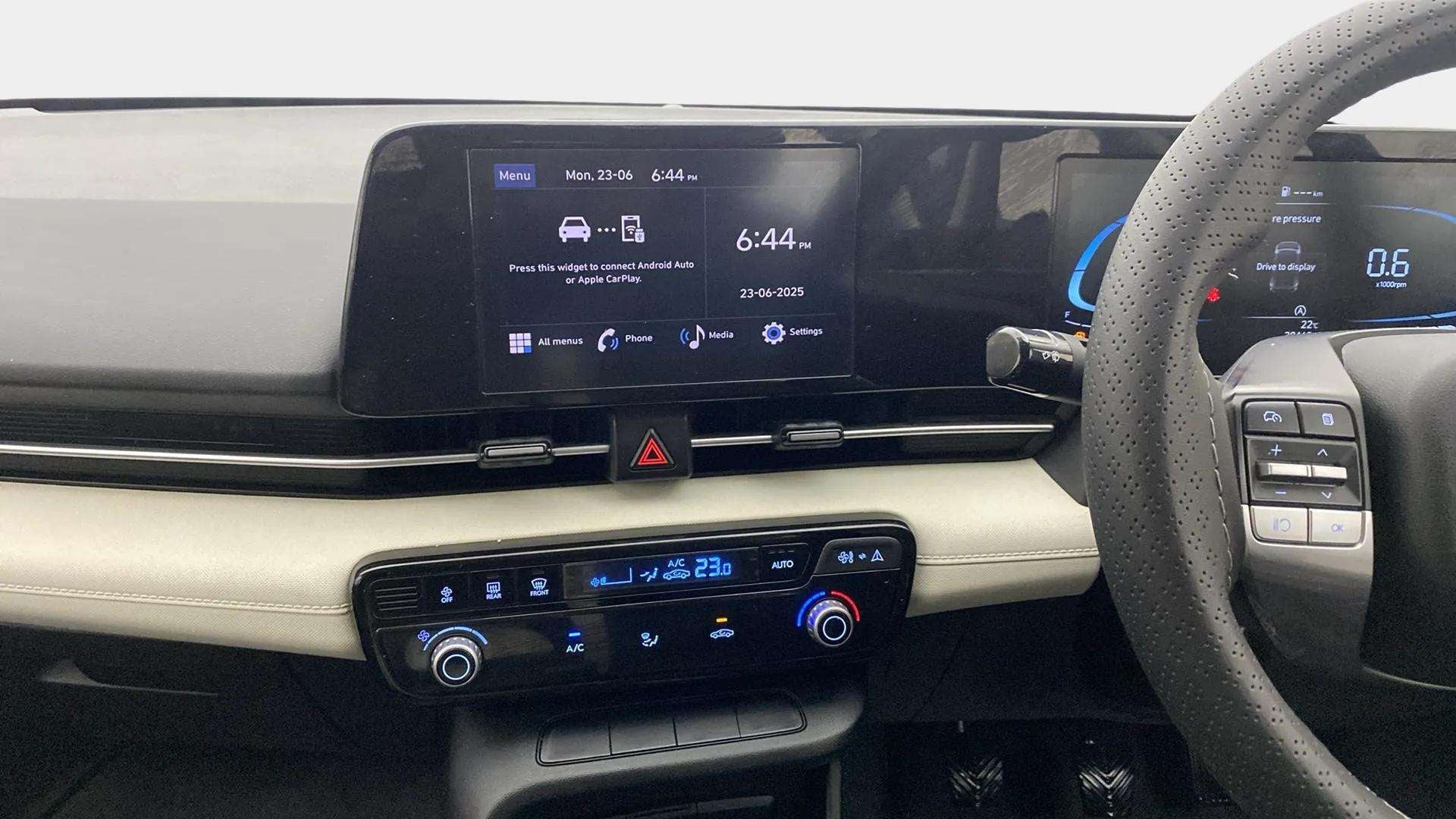 Interior dashboard of a Hyundai Verna
