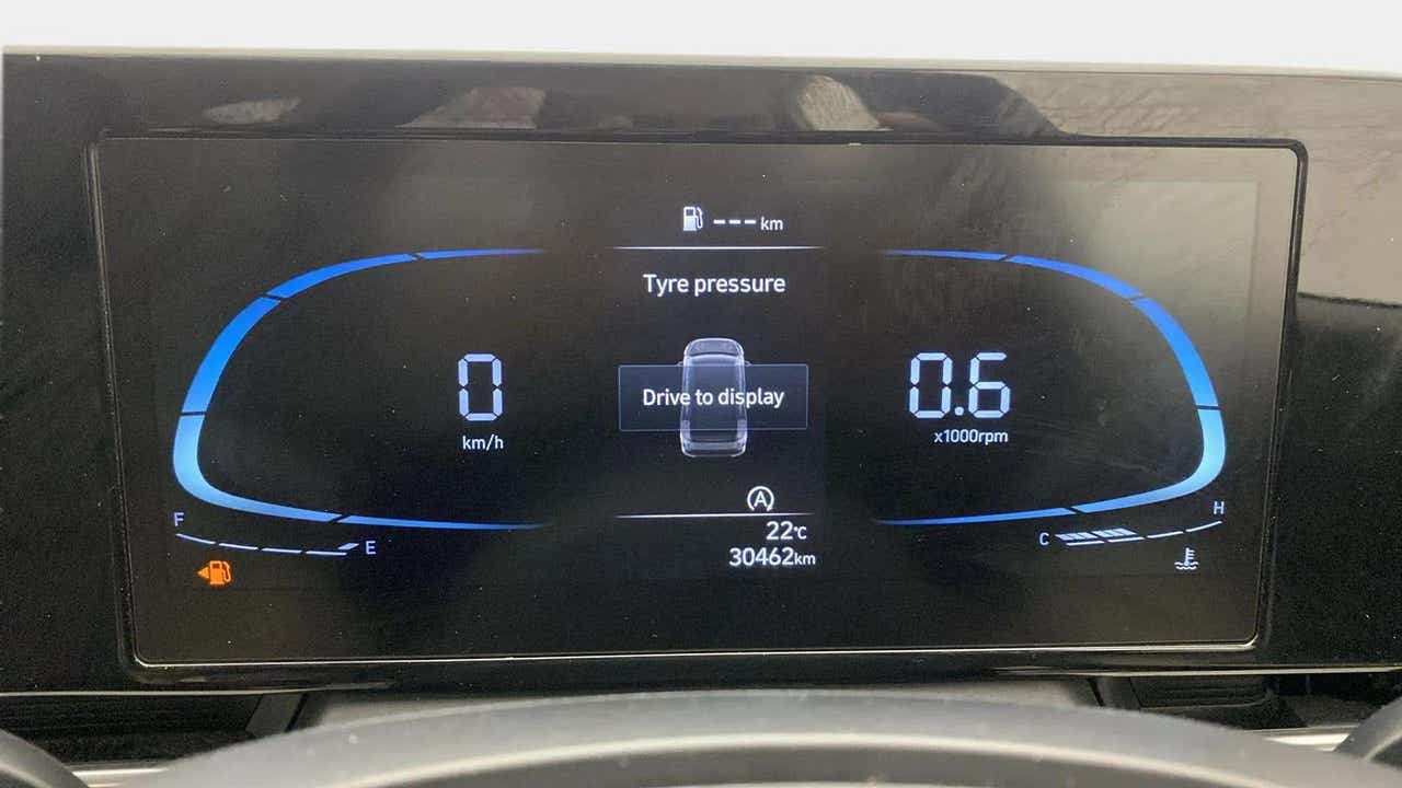Digital instrument cluster of a Hyundai Verna