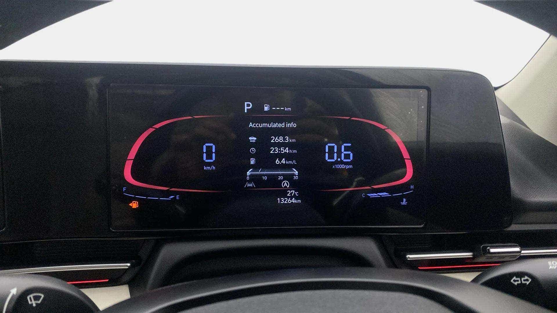 Instrument cluster of a Hyundai Verna
