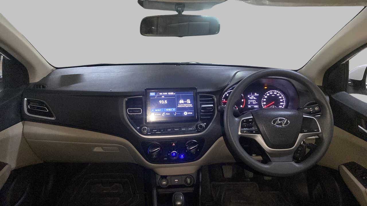 Dashboard view of a Hyundai Verna