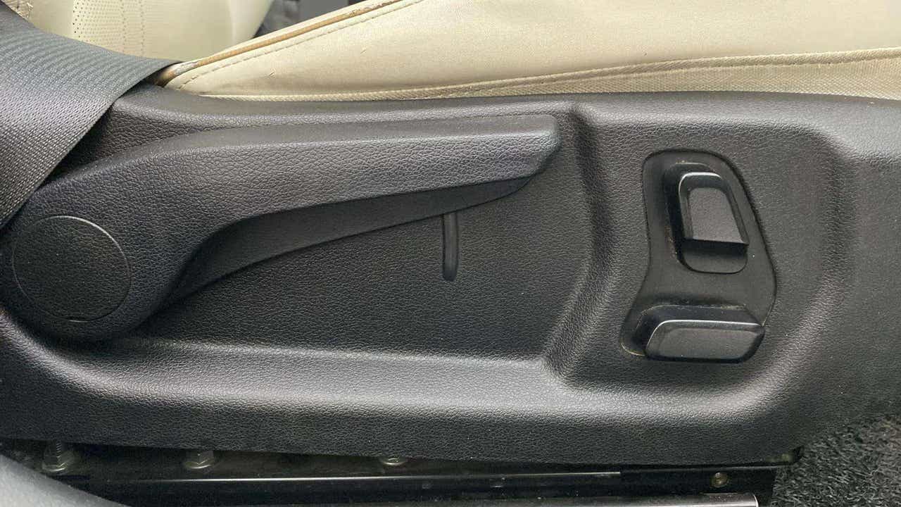 Driver seat adjustment controls of a Hyundai Verna