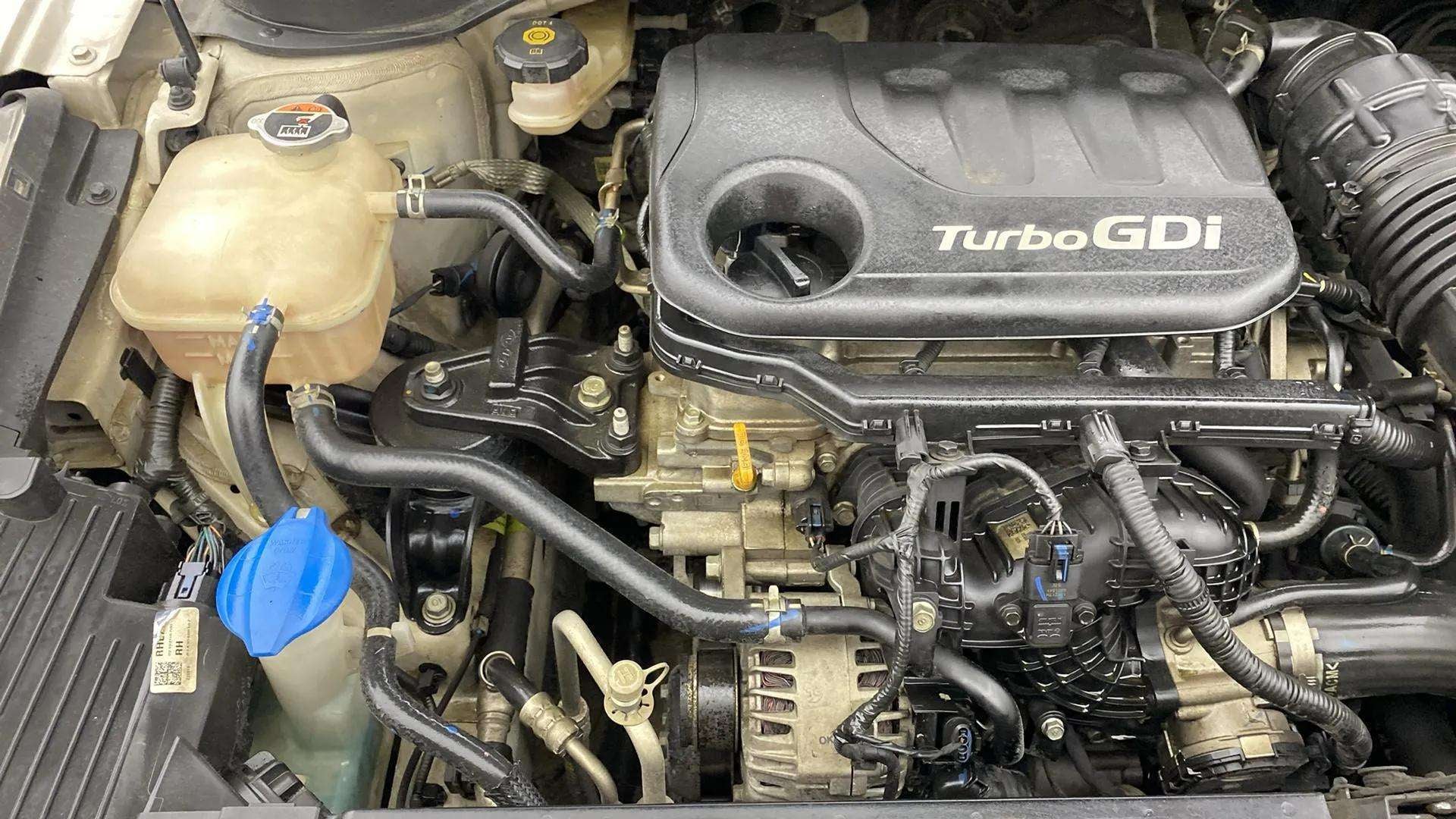 Engine bay view of a Hyundai Verna Turbo GDi