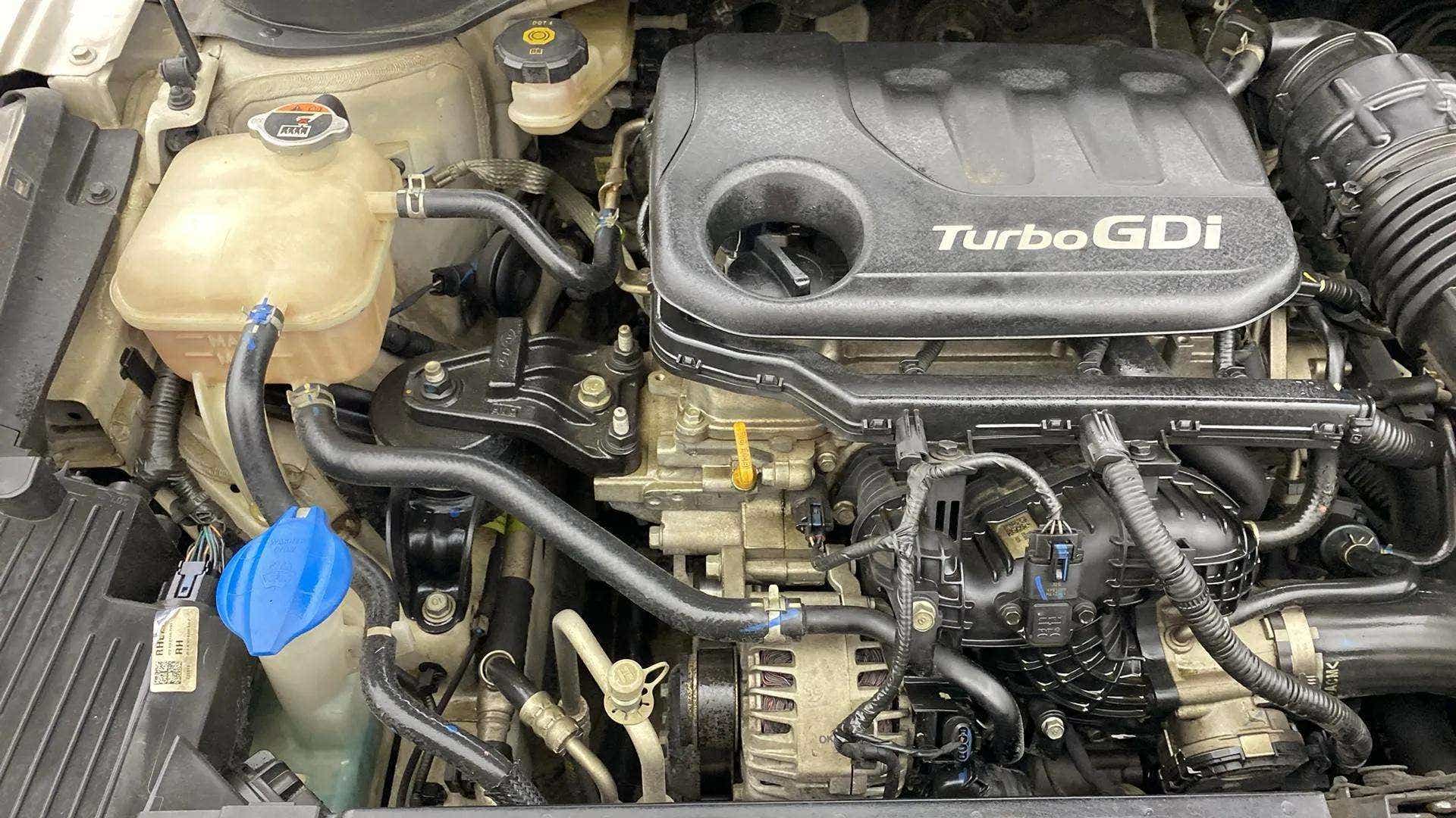 Engine bay view of a Hyundai Verna Turbo GDi