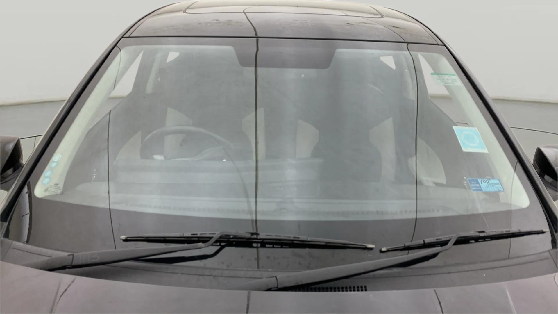 Front windshield view of a Hyundai Verna
