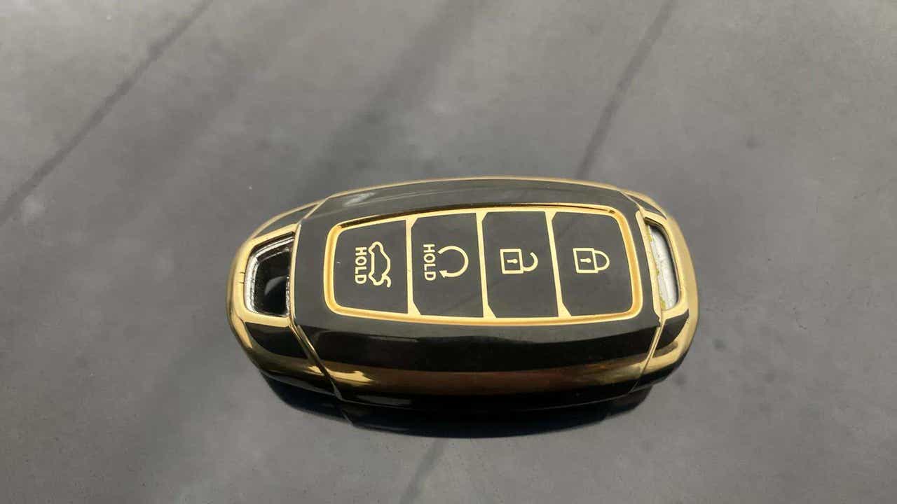 Close-up of a Hyundai Verna car key